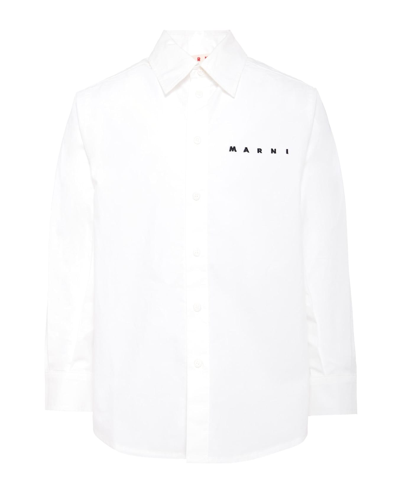 Marni White Shirt For Kids With Logo - White