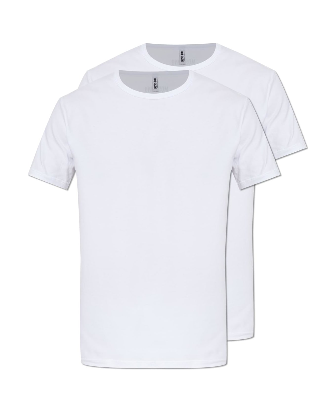 Moschino 2-pack Of T-shirts From The 
underwear
 Collection - WHITE
