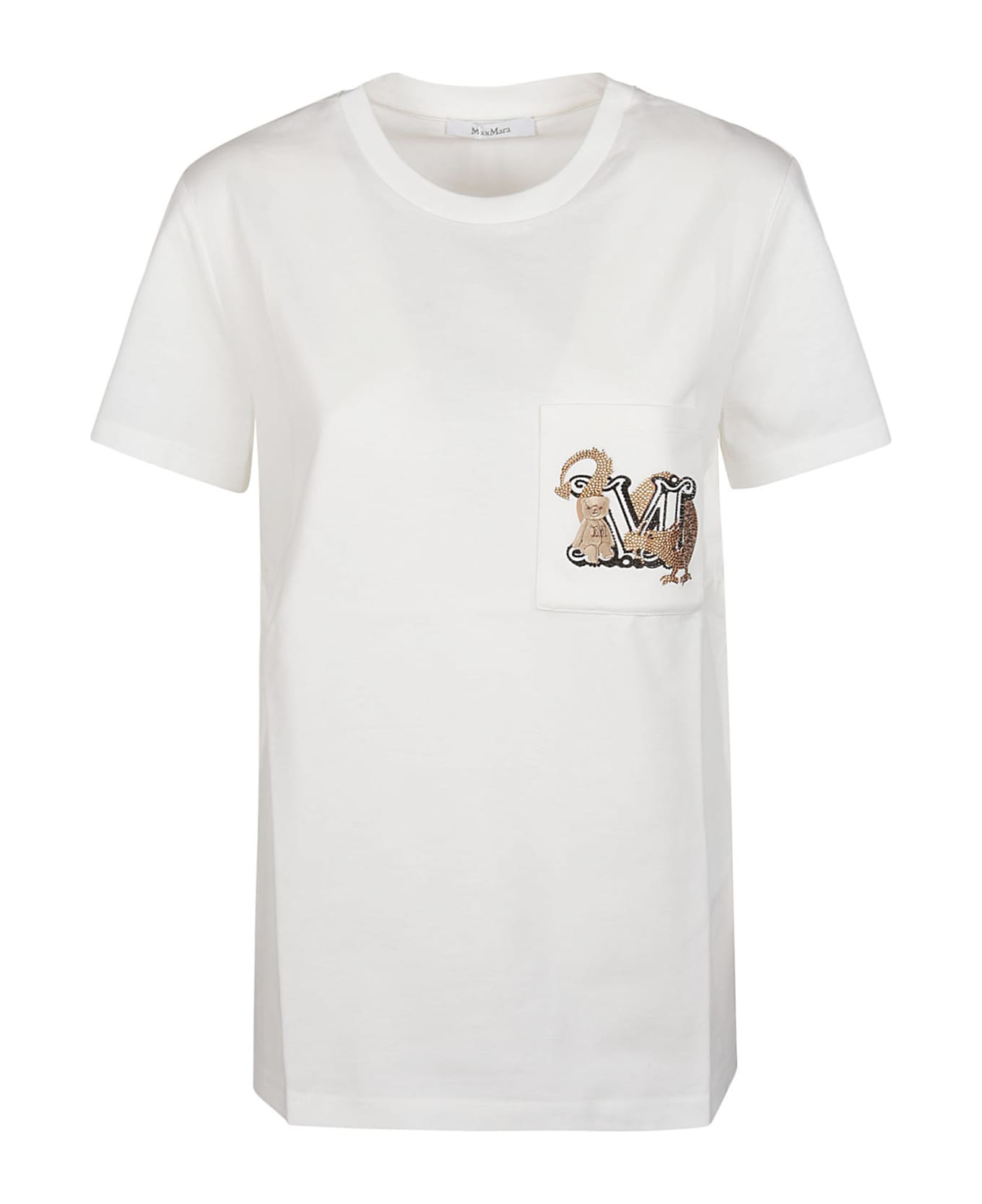 Max Mara Elmo T-shirt - Fondo Bianco Tシャツ