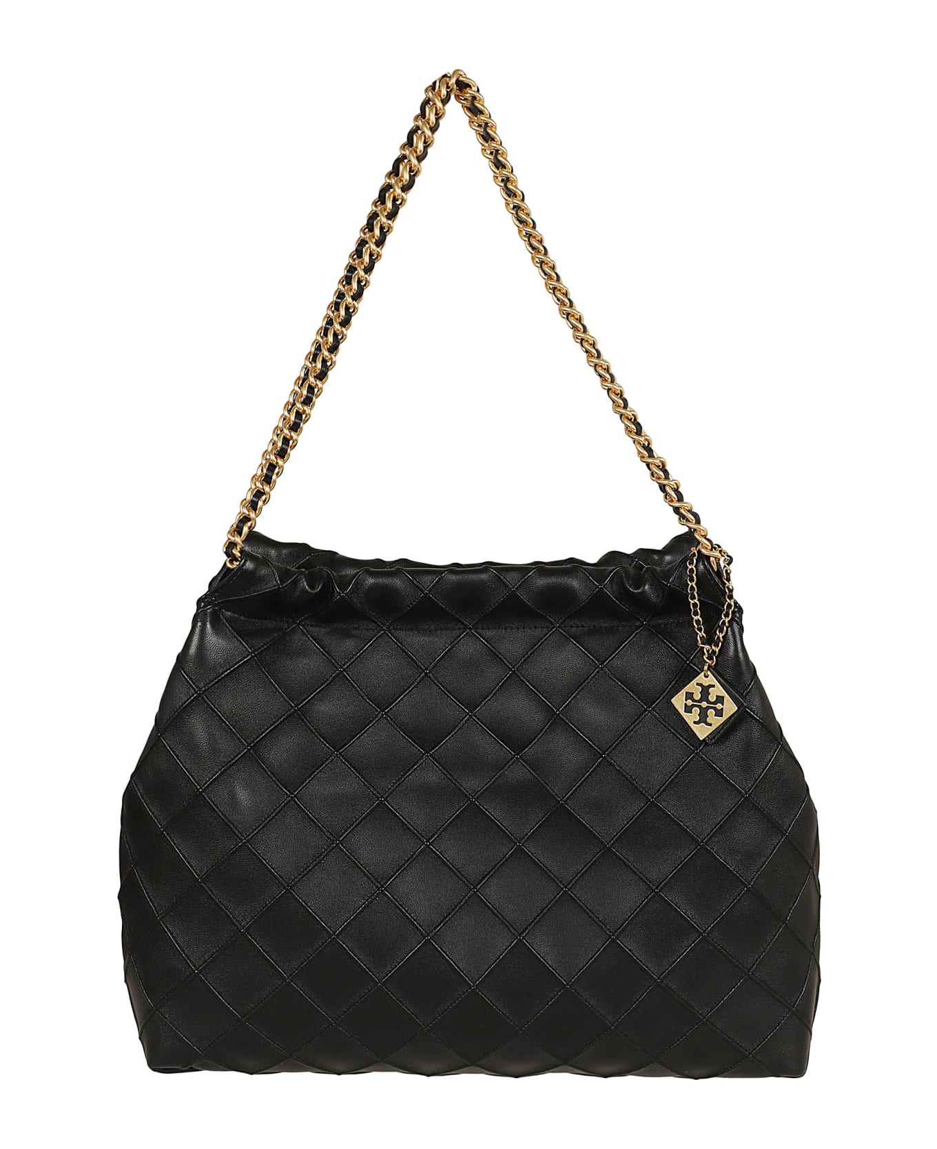 Tory Burch Fleming Soft Drawstring Hobo - Black