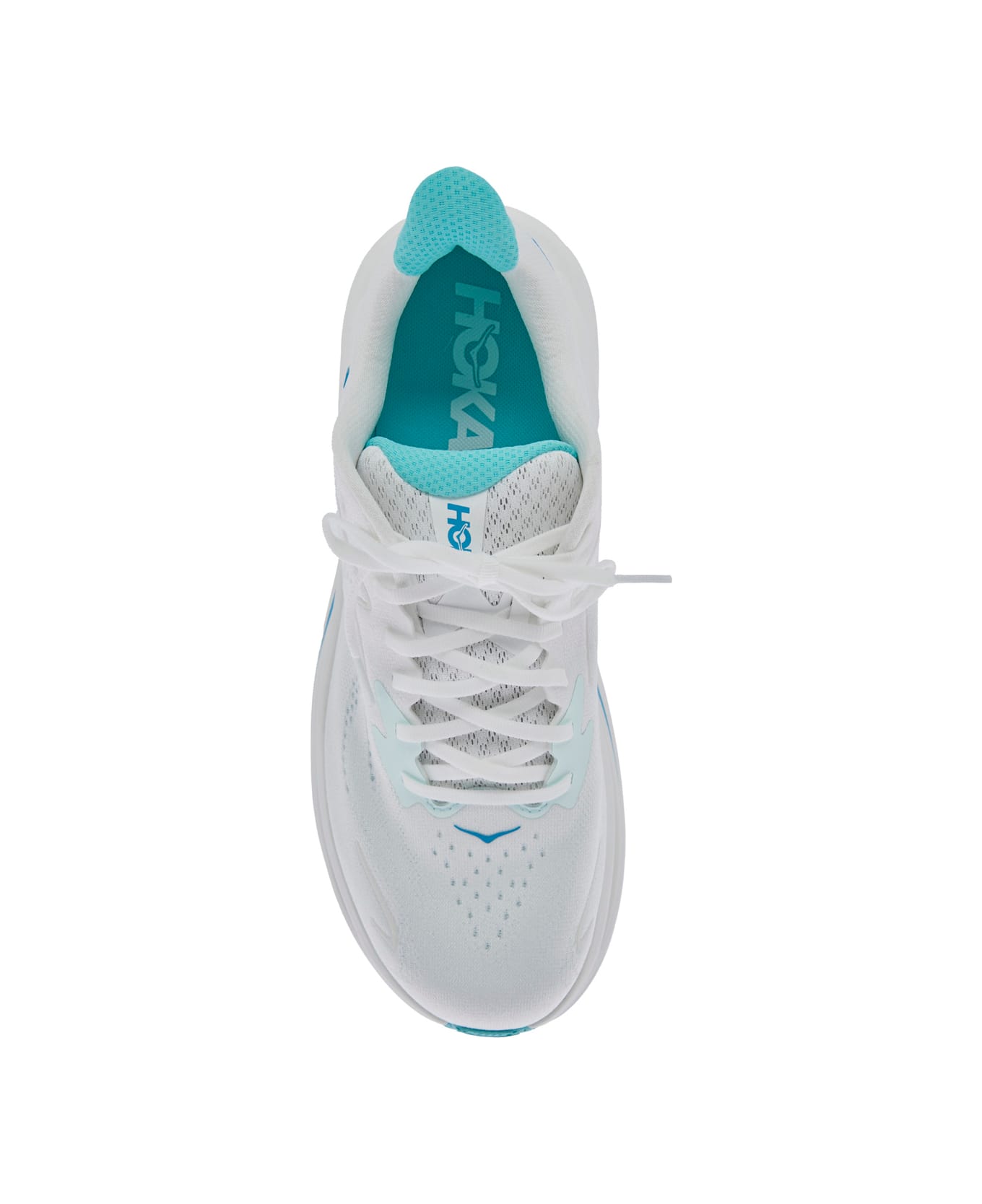 Hoka 
clifton 10
 White Low Top Sneakers With Logo Lettering On The Side And Logo Patch On The Tongue In Tech Fabric Unisex - White