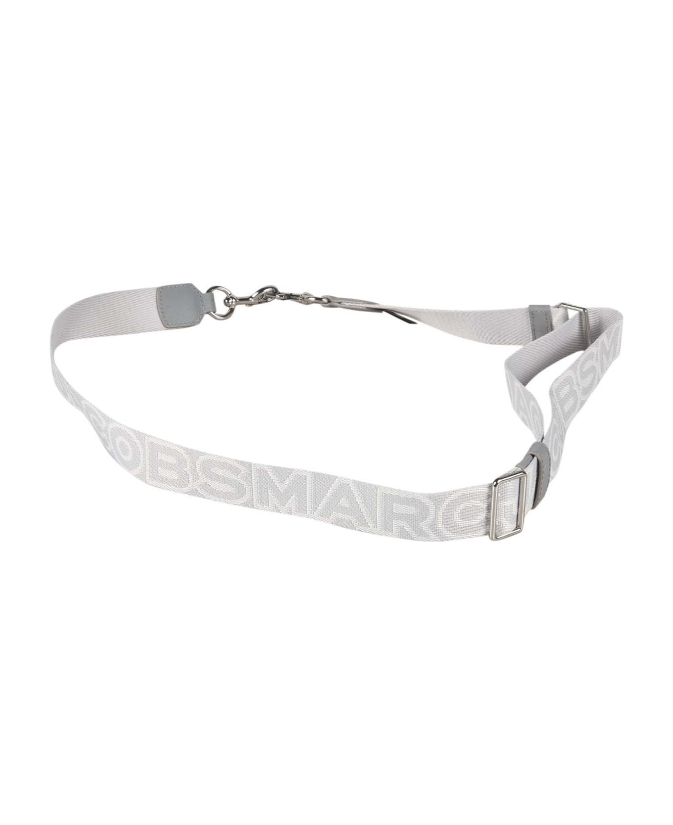 Marc Jacobs The Thin Outline Logo Webbing Strap - Grey