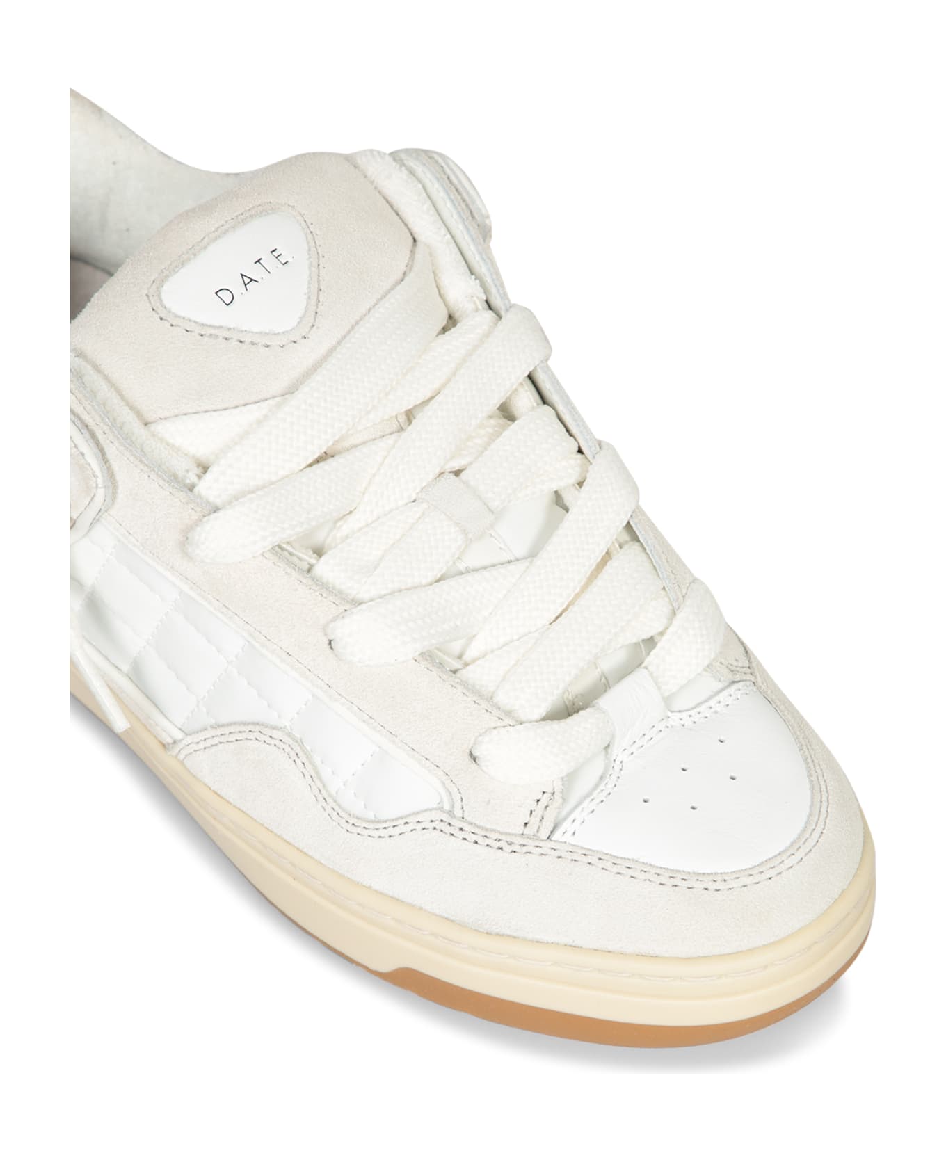 D.A.T.E. White Nylon Skate Sneakers - White