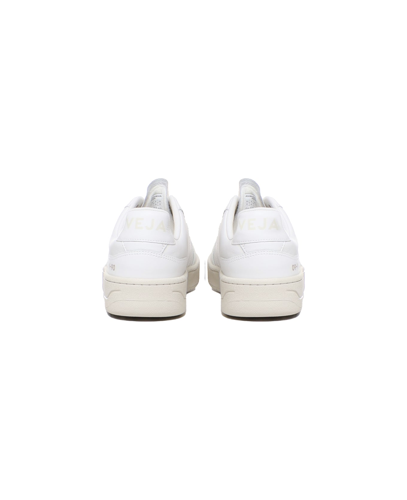 Veja V-90 Sneakers In Calfskin - White