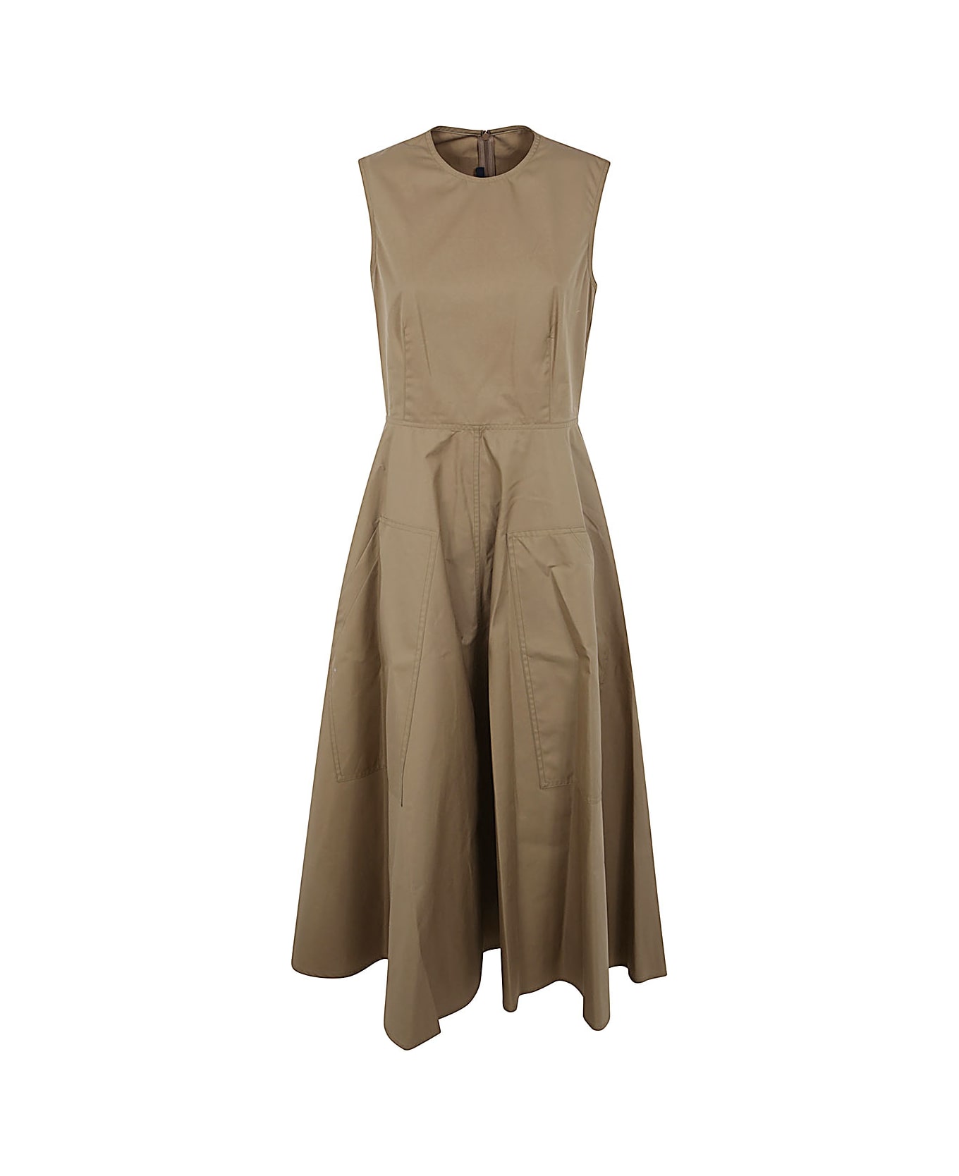 Sofie d'Hoore Long Dress With Two Applied Pockets - Dune