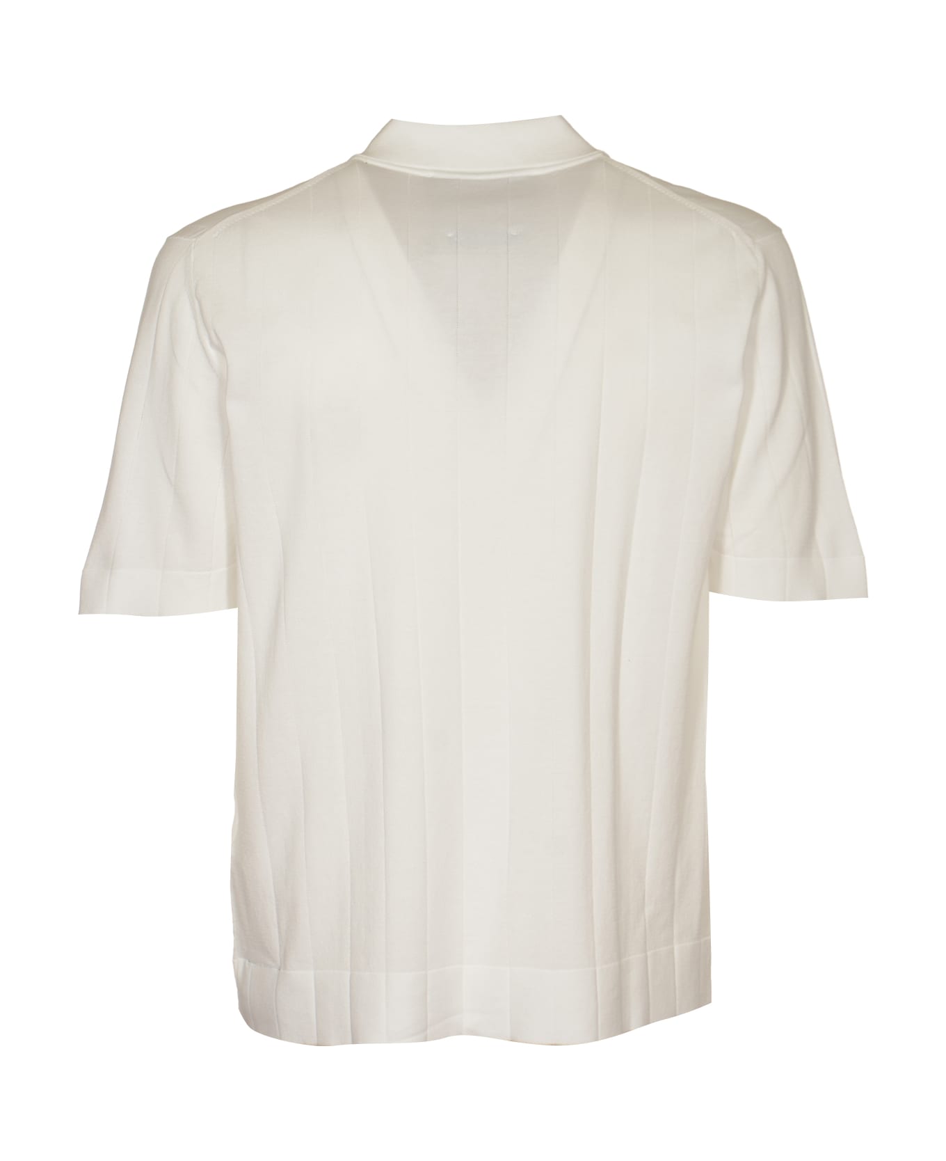 K-Way Pleynel Knitted Polo Shirt - White