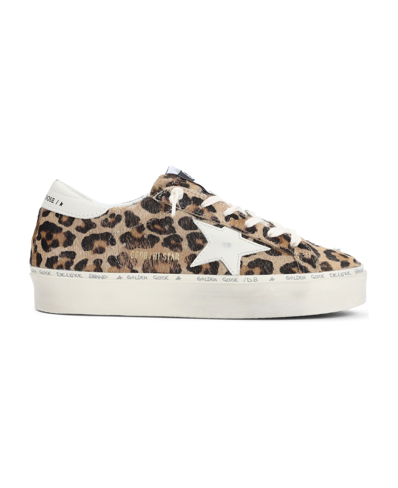 Golden Goose Hi Star Sneakers - Beige Brown Leo/beige