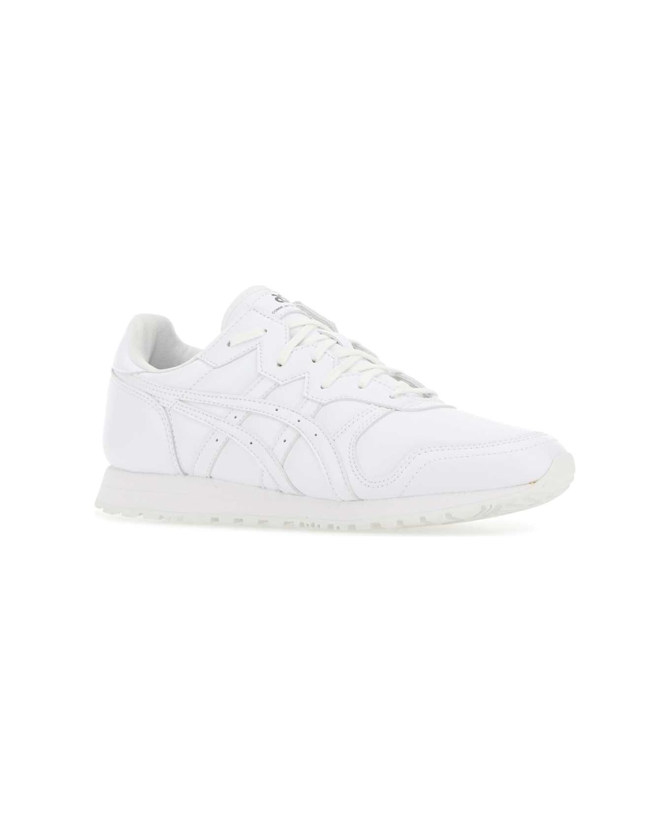 Comme des Garçons Shirt White Synthetic Leather Oc Runner Sneakers - WHITE