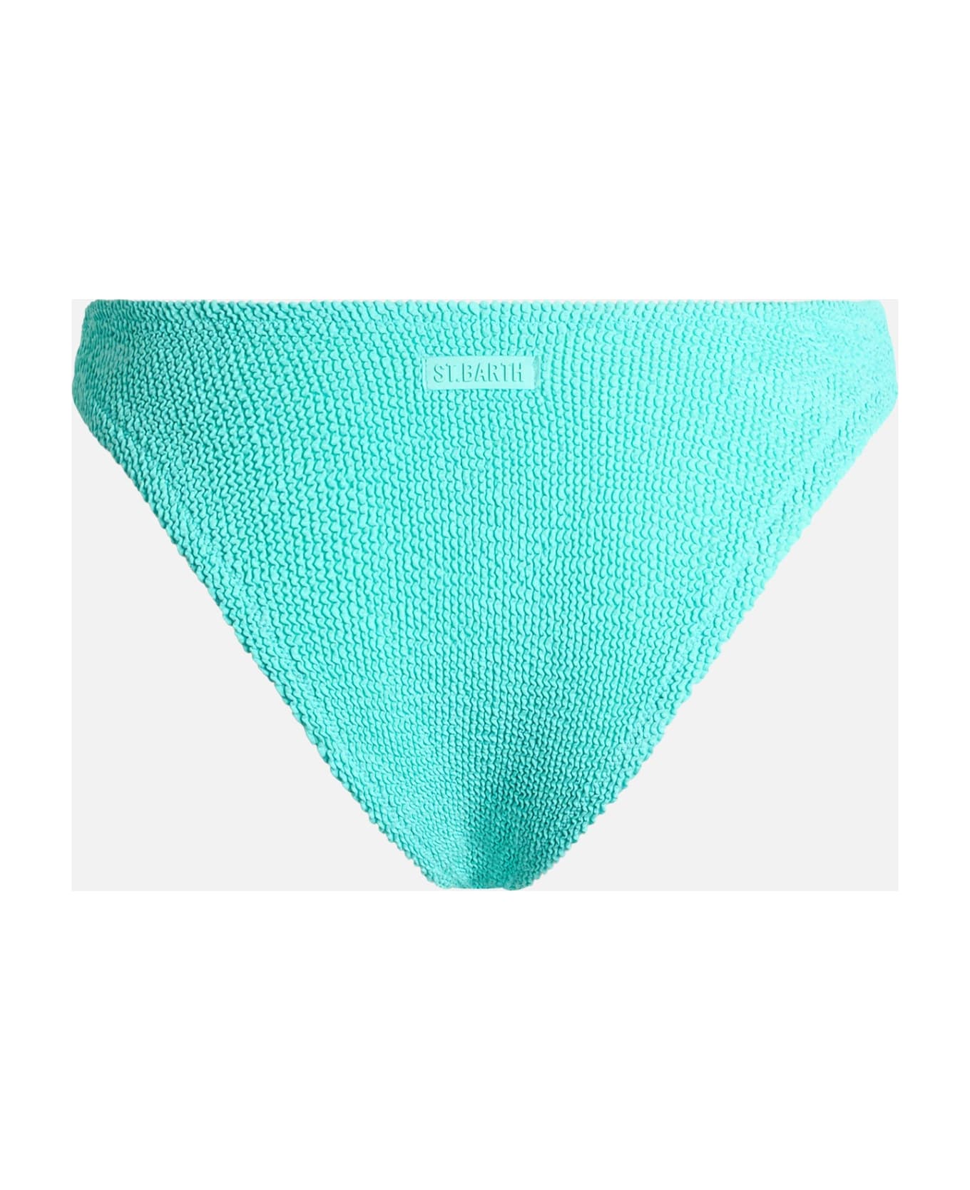 MC2 Saint Barth Woman Water Green Classic Crinkle Swim Briefs Elise - GREEN