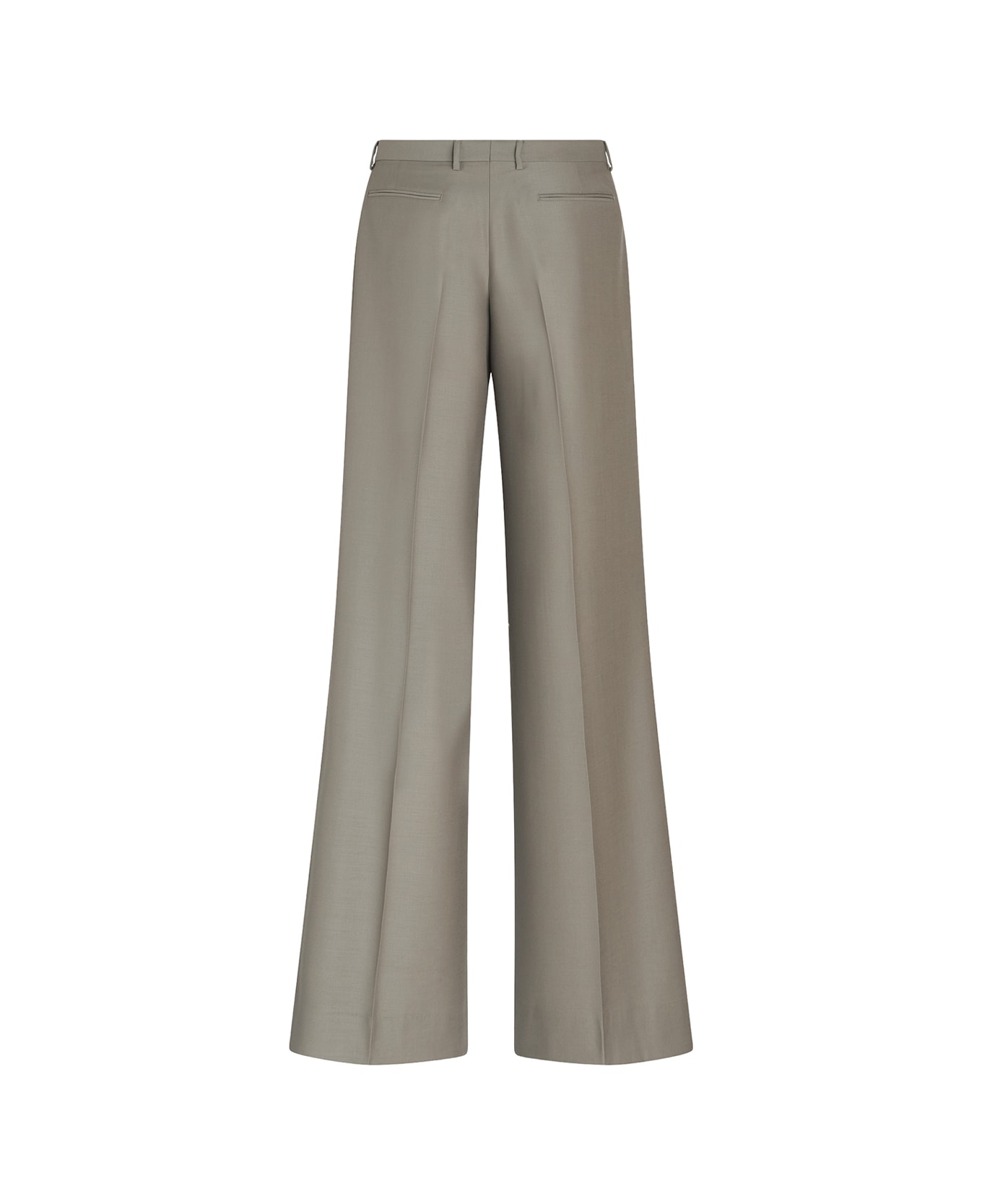 Etro Grey Stretch Wool Trousers With Darts - Grey