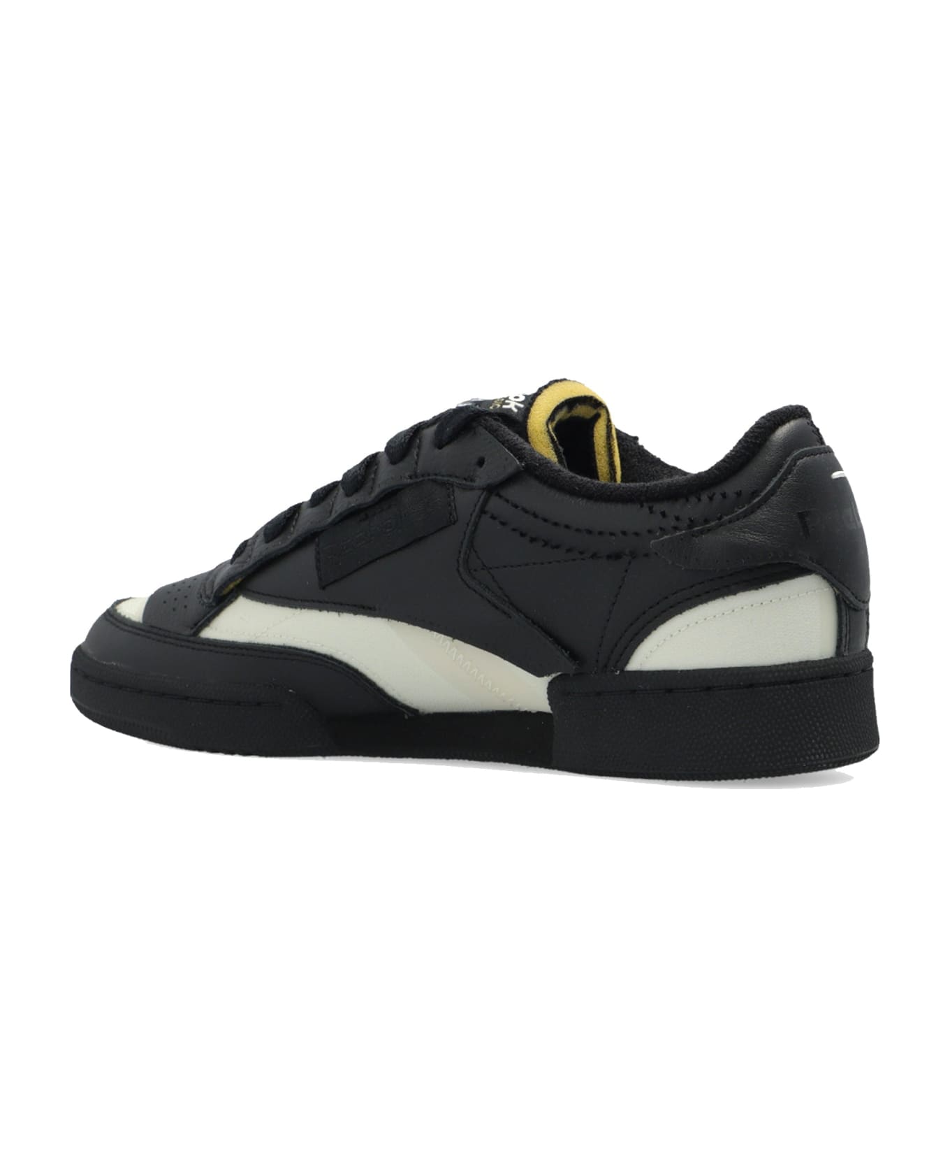 Maison Margiela Leather And Fabric Sneakers - Black
