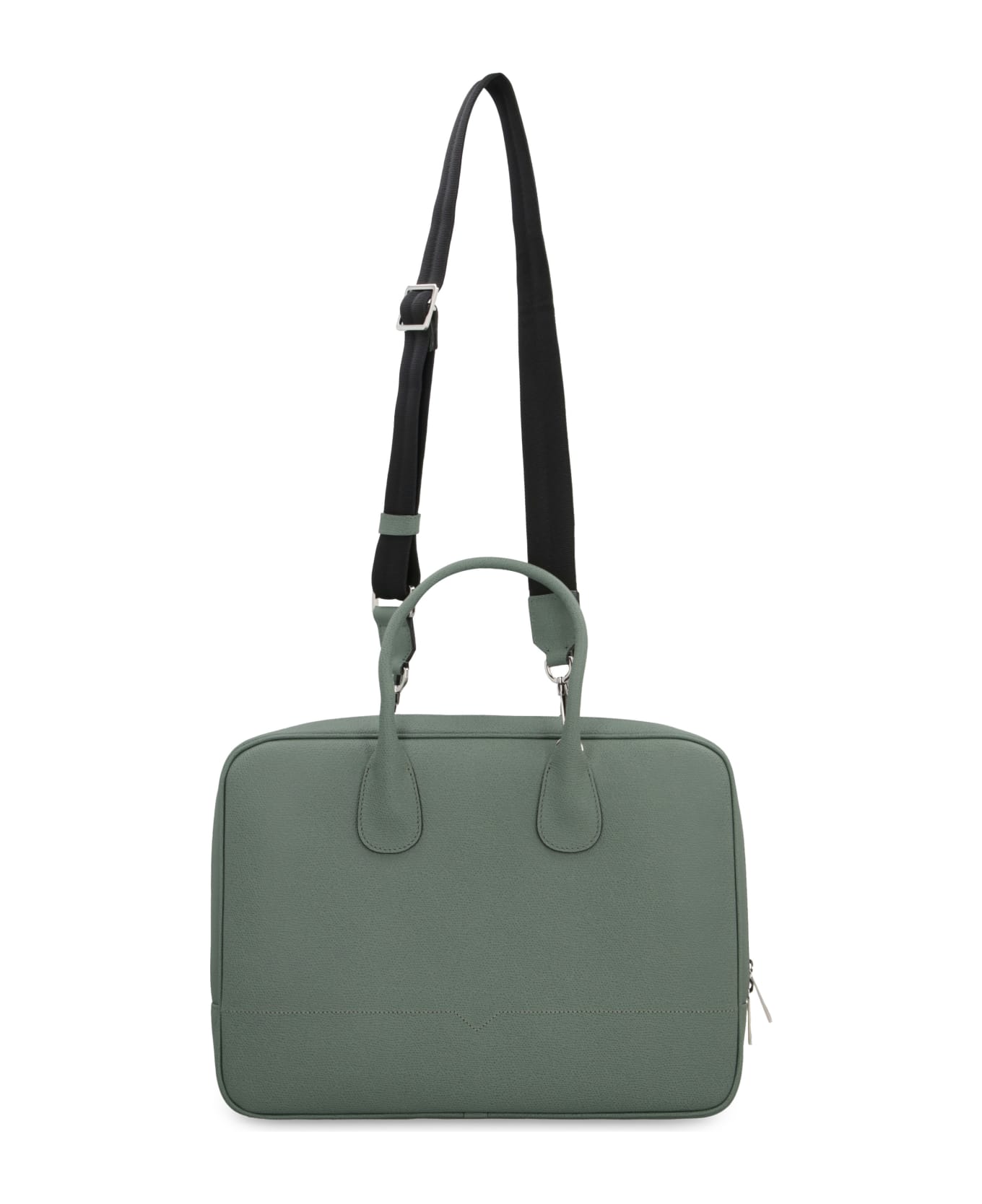 Valextra My Logo Leather Briefcase - green