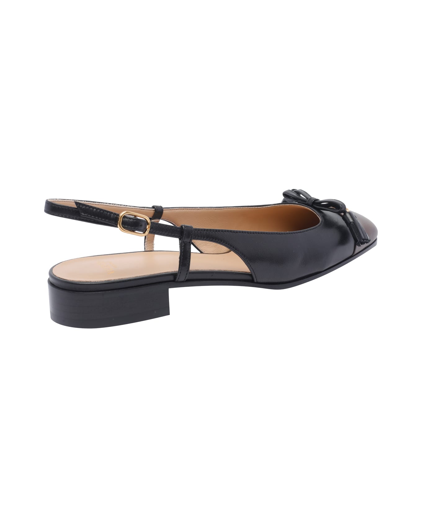 Valentino Garavani Valet Du Roi Slingback Ballets - Black