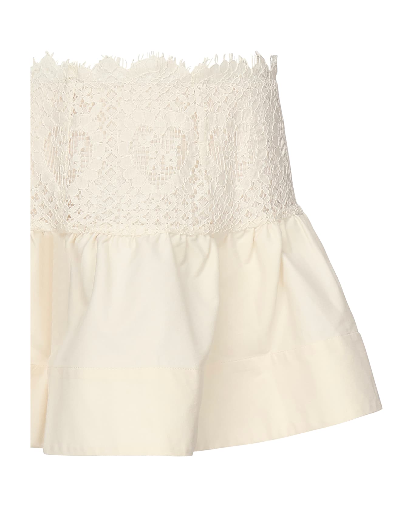 For Love 
Lemons Doily Lace Miniskirt - White