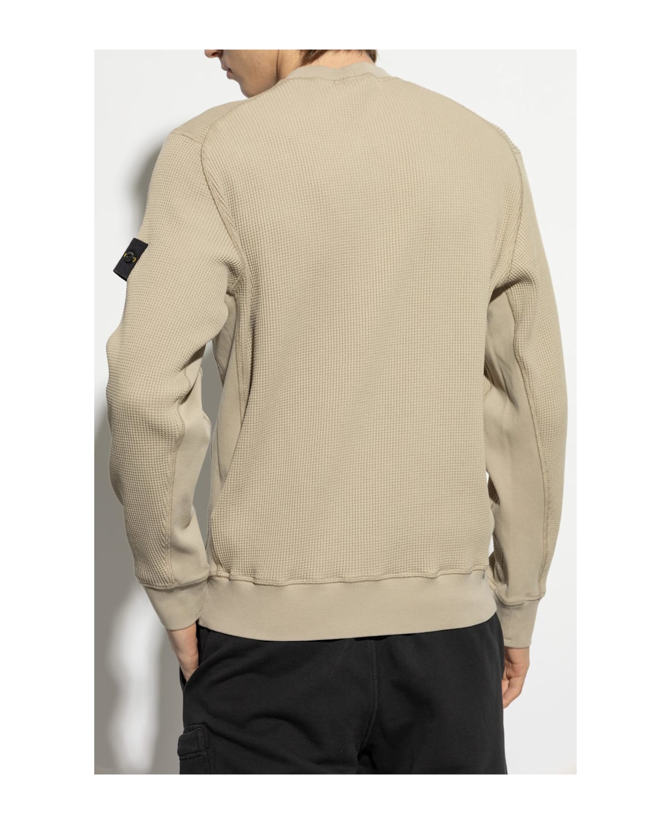 Stone Island Sweatshirt With Logo - Beige