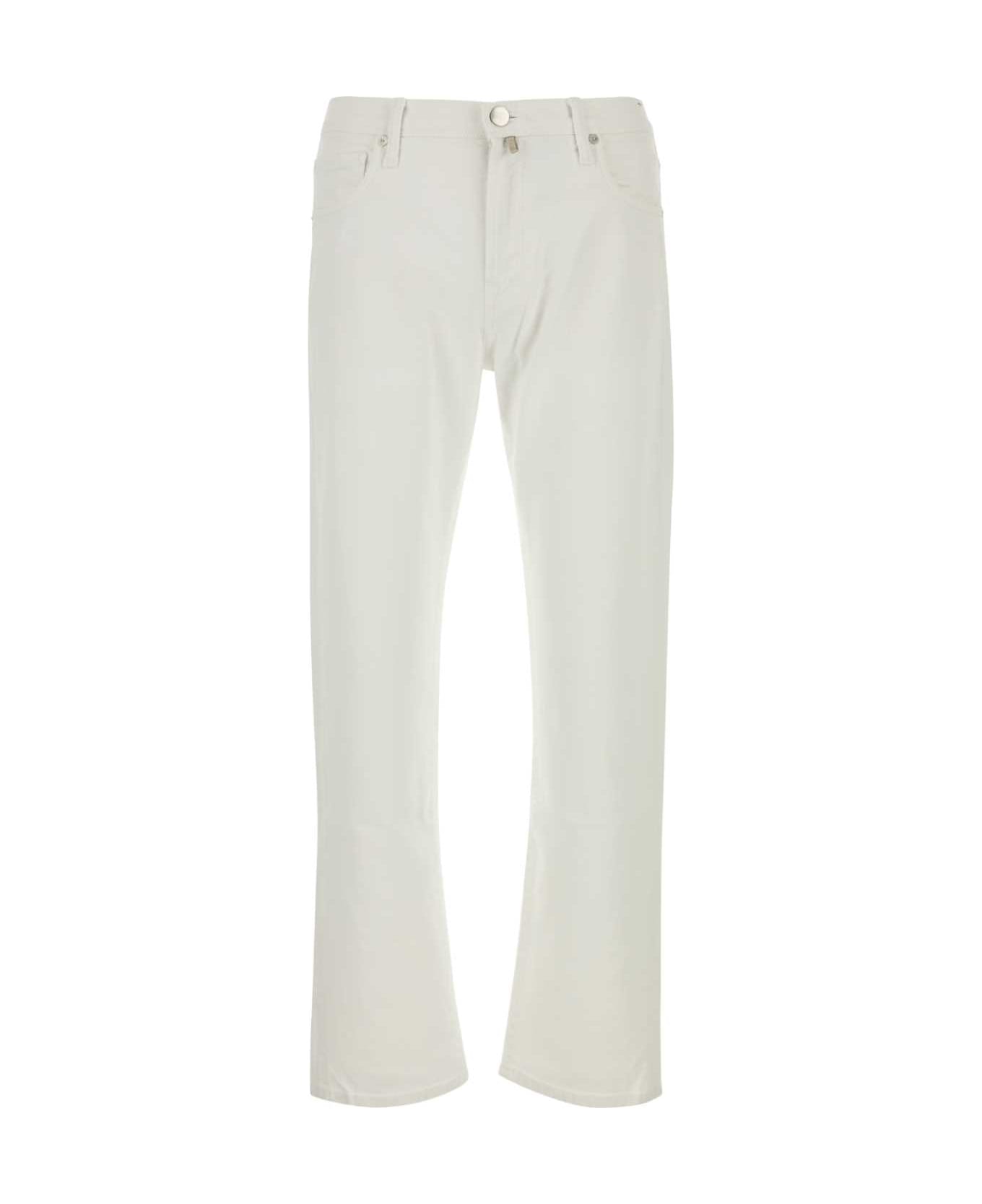 Incotex White Stretch Denim Jeans - BIANCOOTTICO