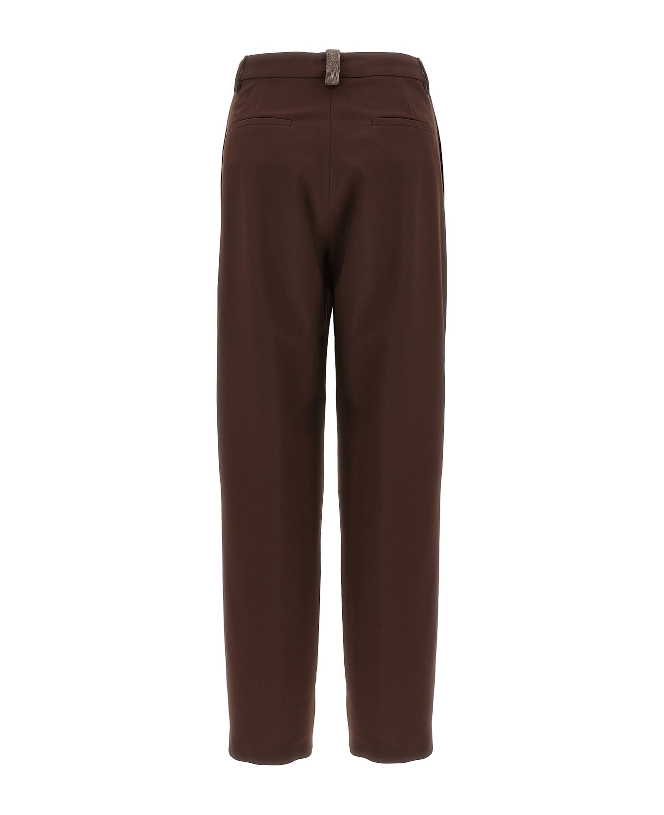 Fabiana Filippi Jewel Detail Pants - Brown