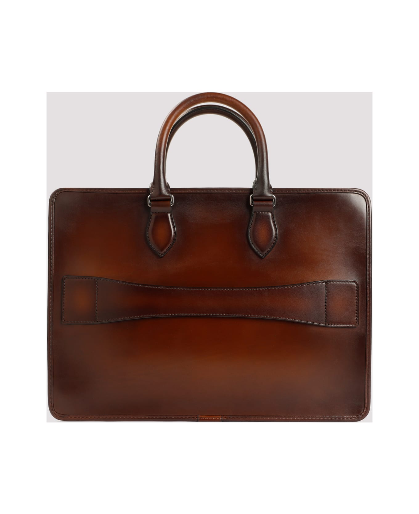 Berluti Neo Venezia Leather Handbag - Cacao Intenso