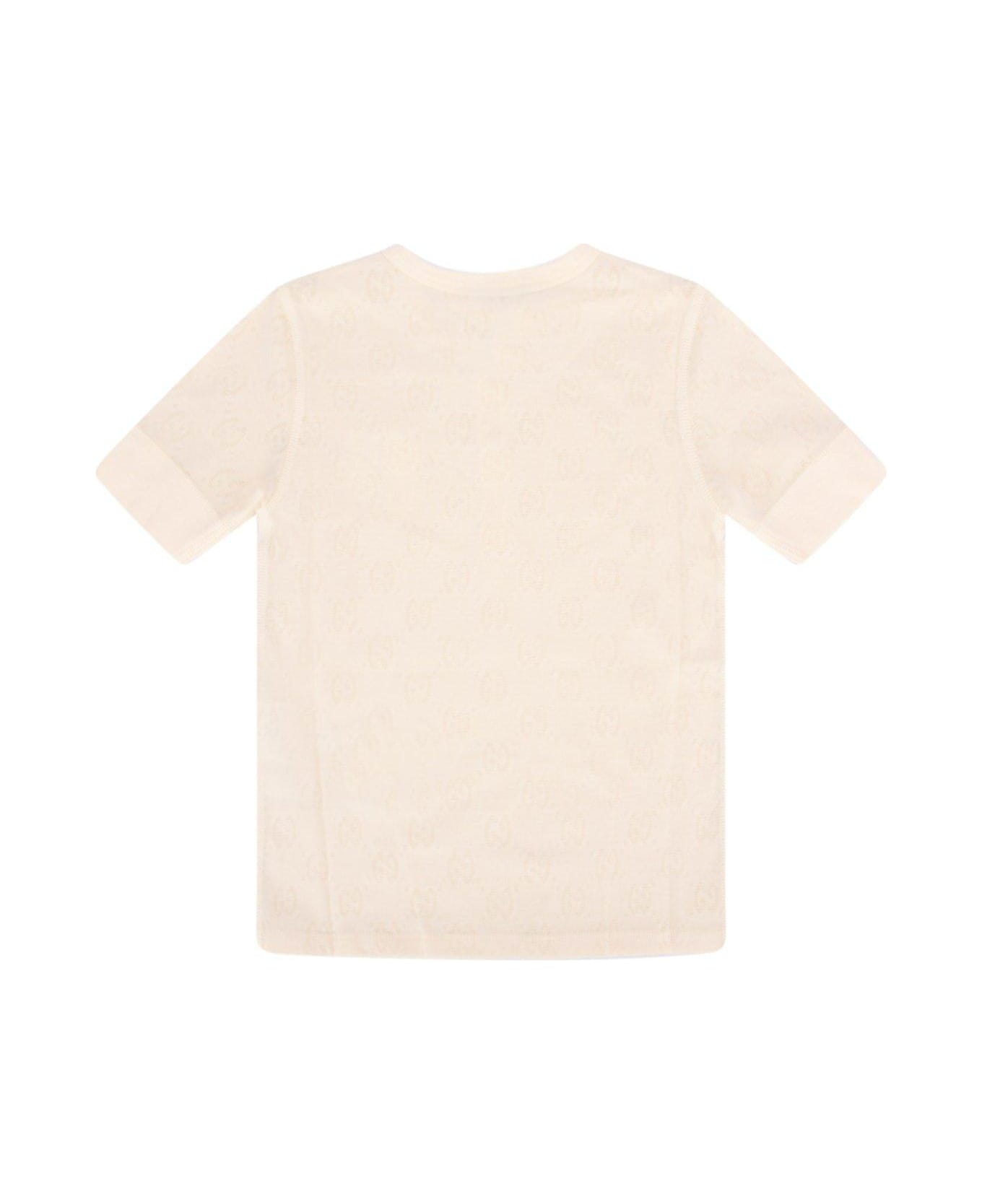 Gucci Gg Jacquard Crewneck Short-sleeved T-shirt