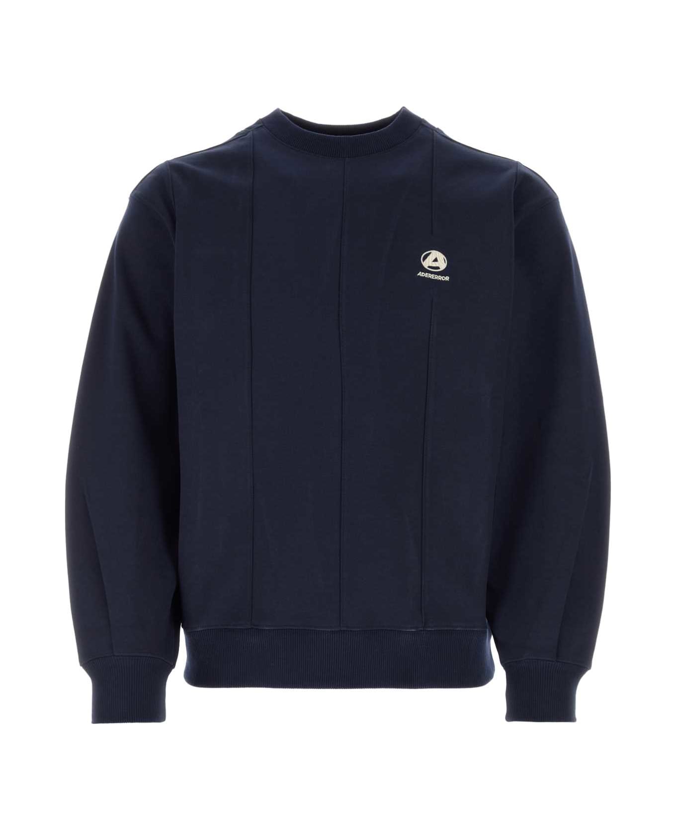 Ader Error Navy Blue Cotton Blend Sweatshirt - NAVY フリース