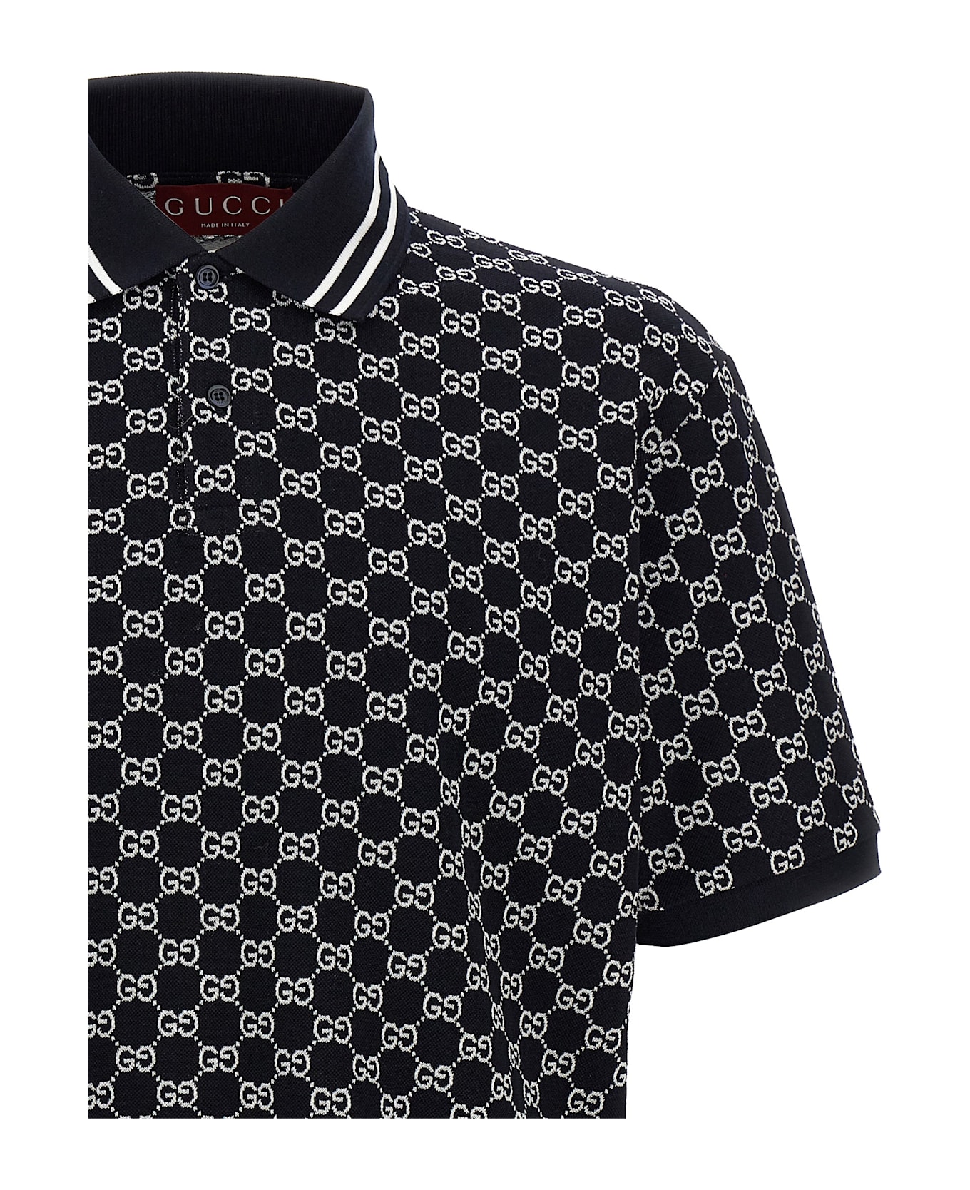 Gucci Polo Gg - Blue