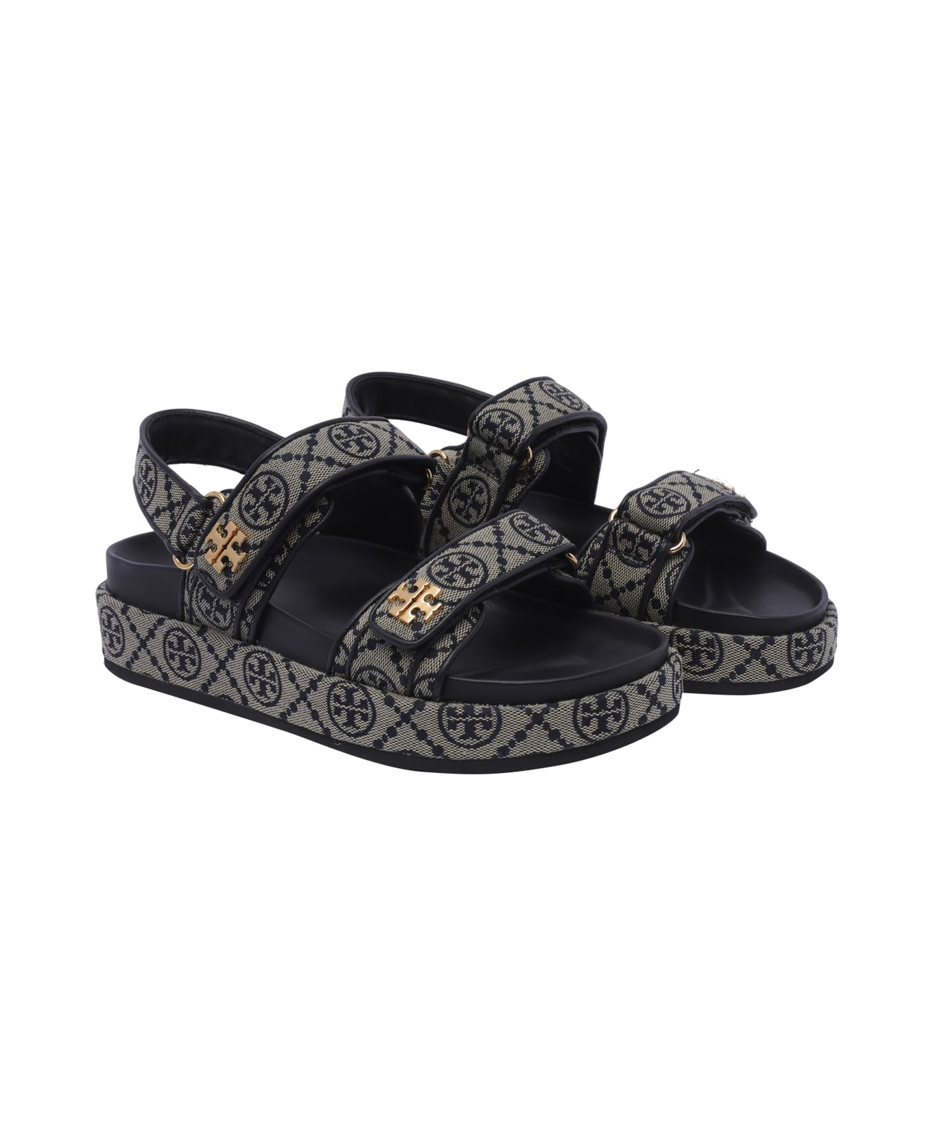 Tory Burch Kira Fabric Platform Sandals - Blue