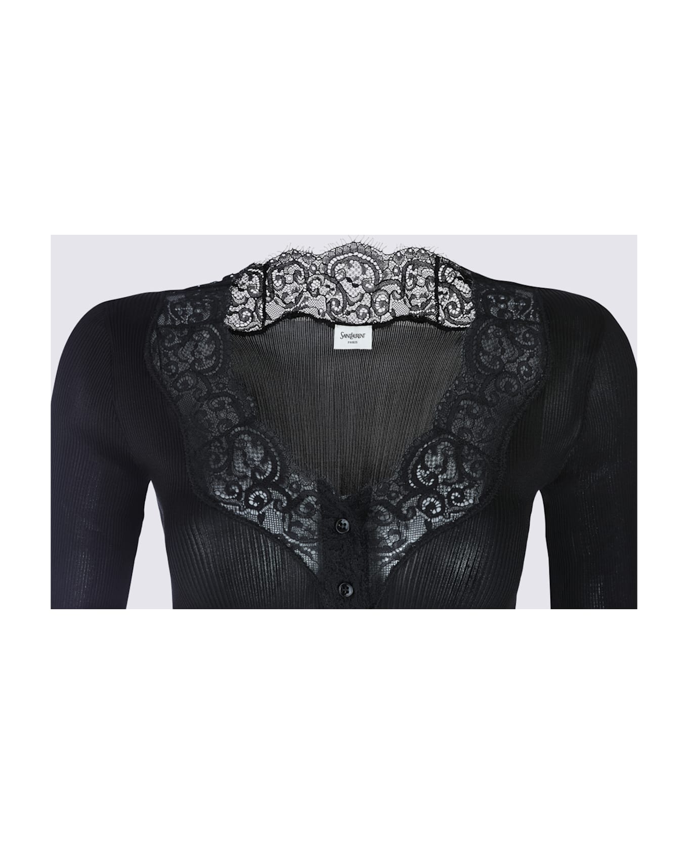 Saint Laurent Black Silk Top - Black