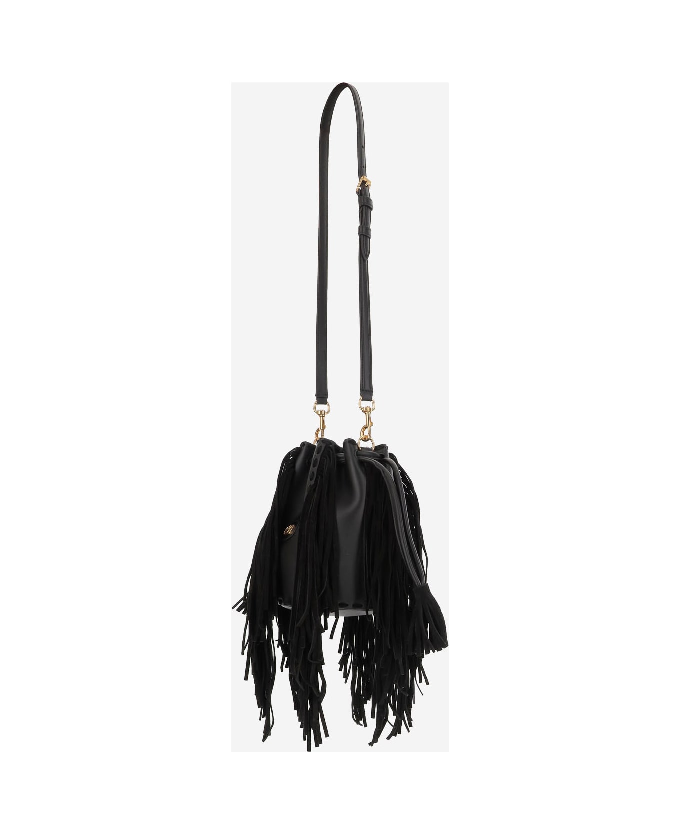 Fringed Leather Shoulder Bag - Thumbnail 3