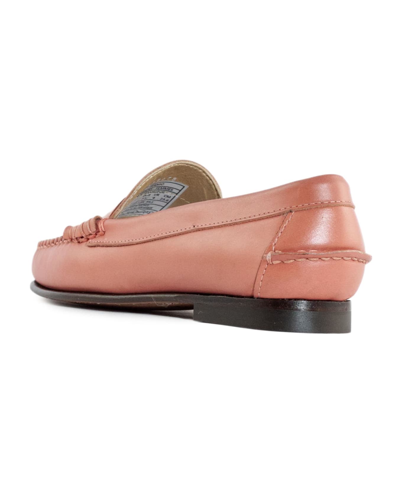 Sebago Pink Smooth Grain Leather Loafer - Pink
