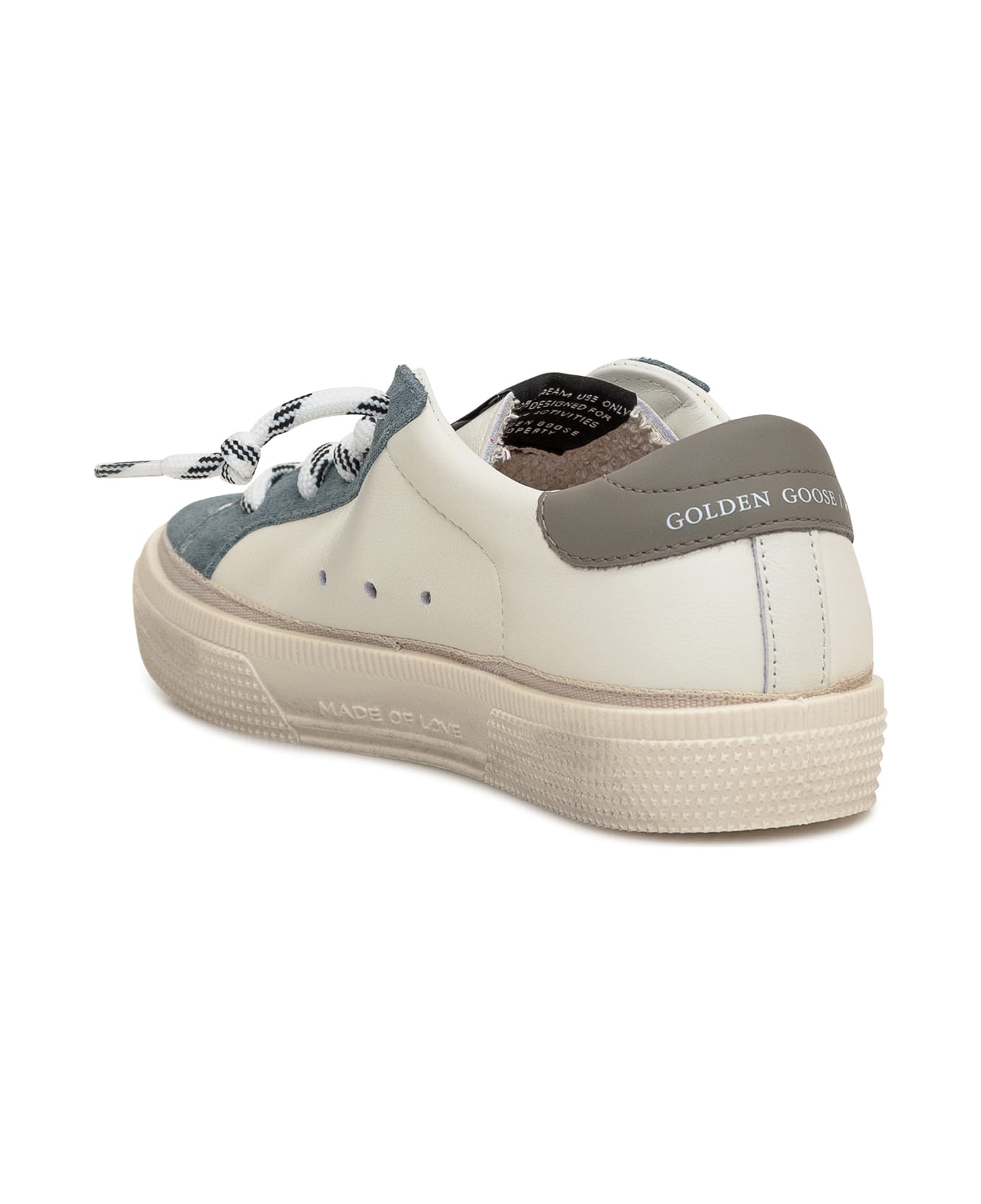 Golden Goose May Nappa Upper - WHITE/SILVER/BLUE/MARMELADE/VINTAGE KHAKI