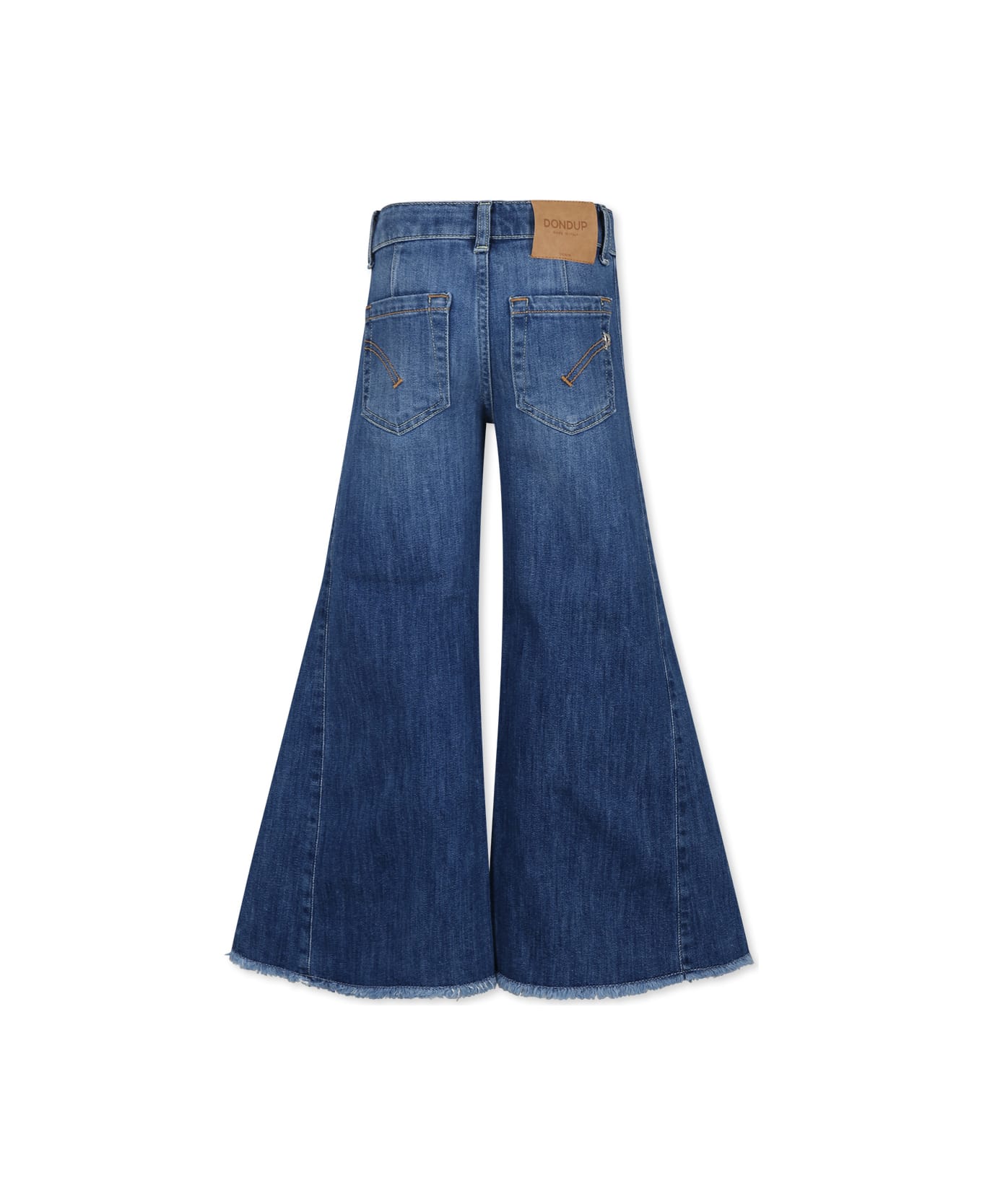 Dondup Blue Jeans For Girl With Logo - Denim