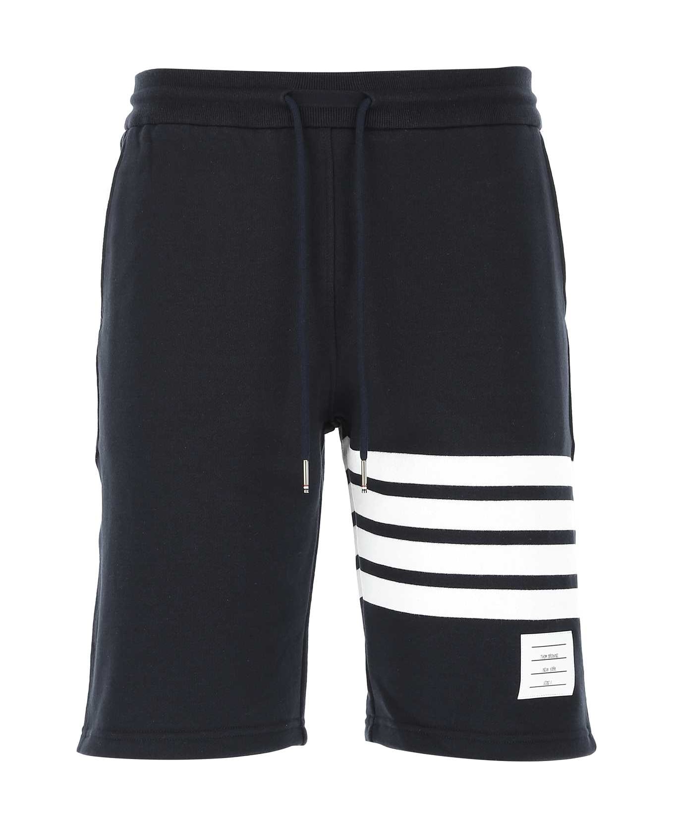 Thom Browne Dark Blue Cotton Bermuda Shorts - 461