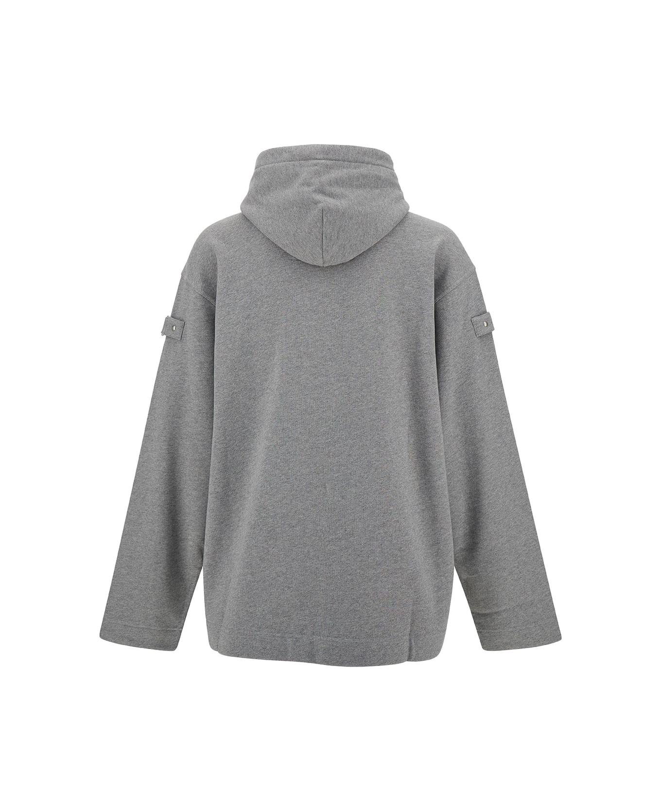 Givenchy Hoodie With Logo And Studs - Grey フリース