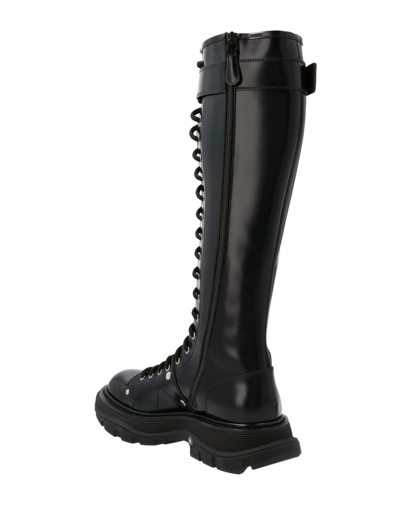 Alexander McQueen Tread Sole High Desert Boot - Black