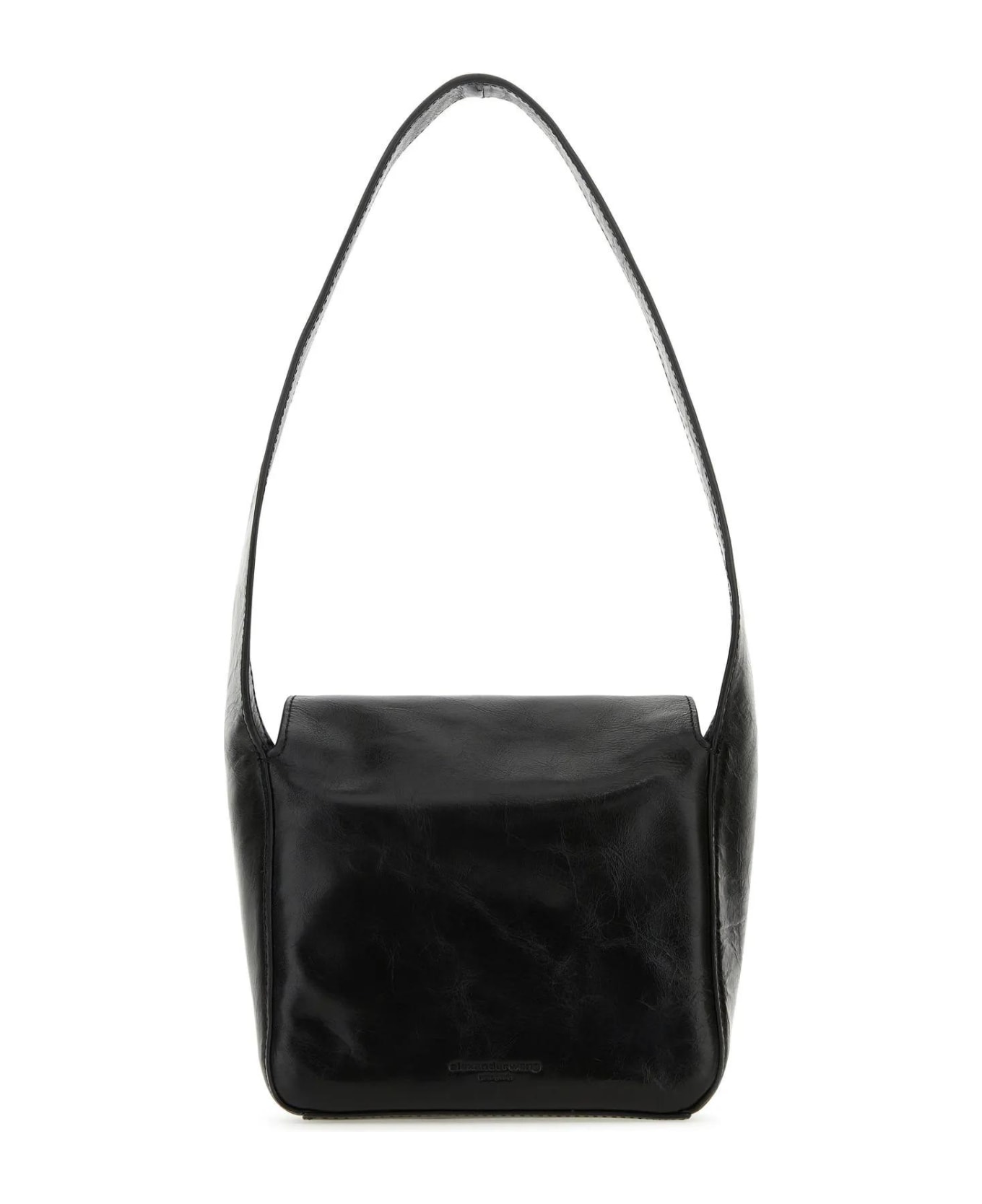 Alexander Wang Black Leather Small Hobo Dome Shoulder Bag - Black