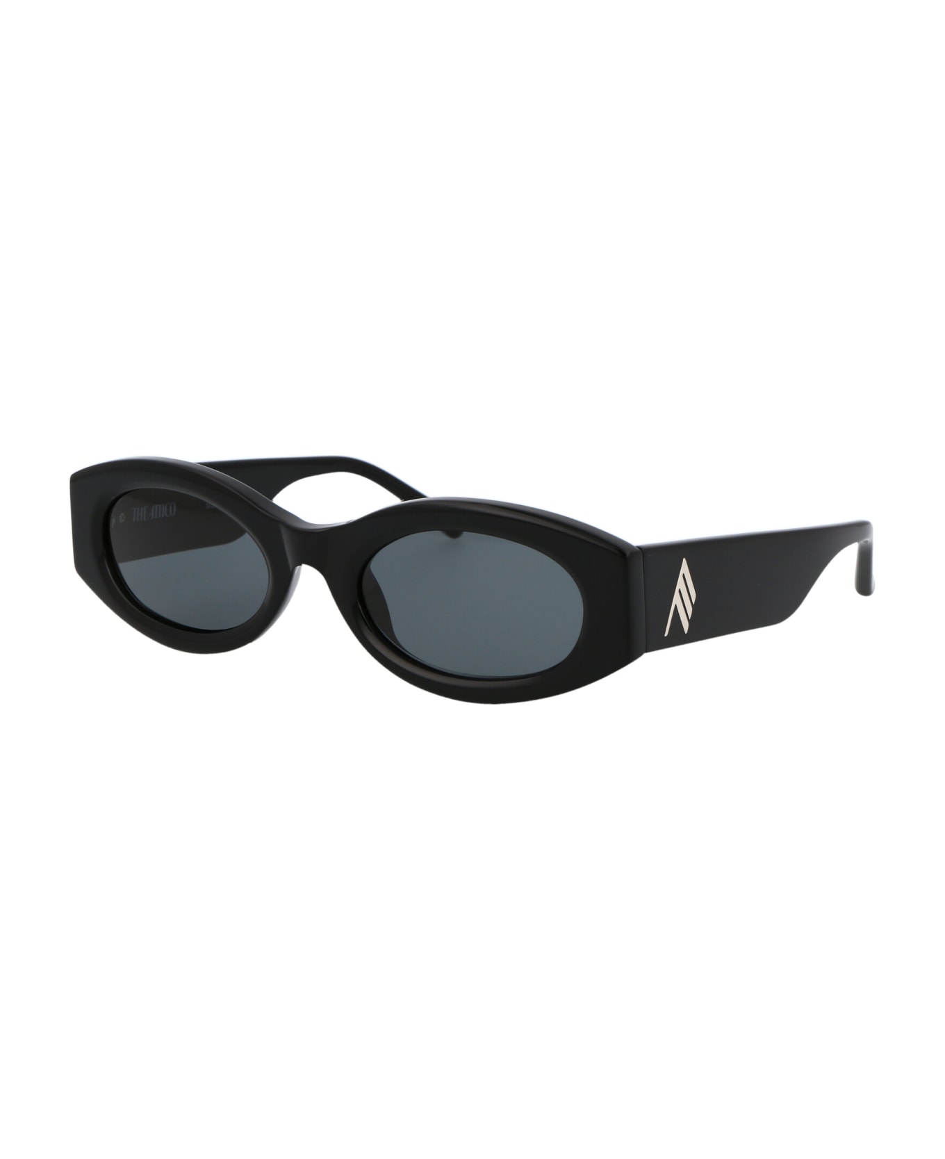 The Attico Berta Sunglasses - BLACK/SILVER/GREY サングラス