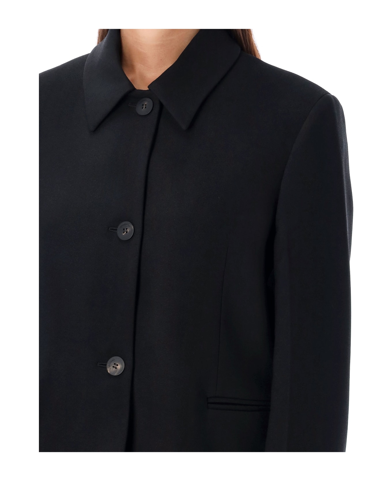 Ferragamo Single Breasted Short Jacket - BLACK