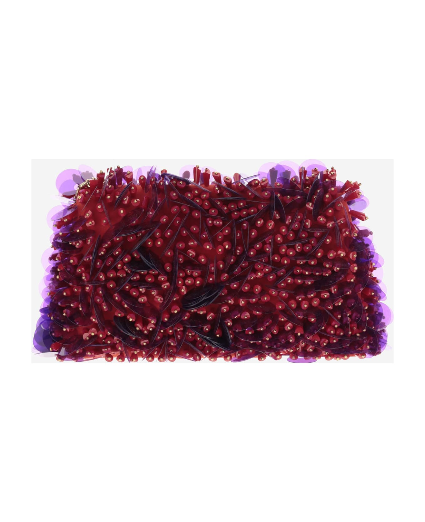 Dries Van Noten Silk Bag With Sequins And Beads - Red