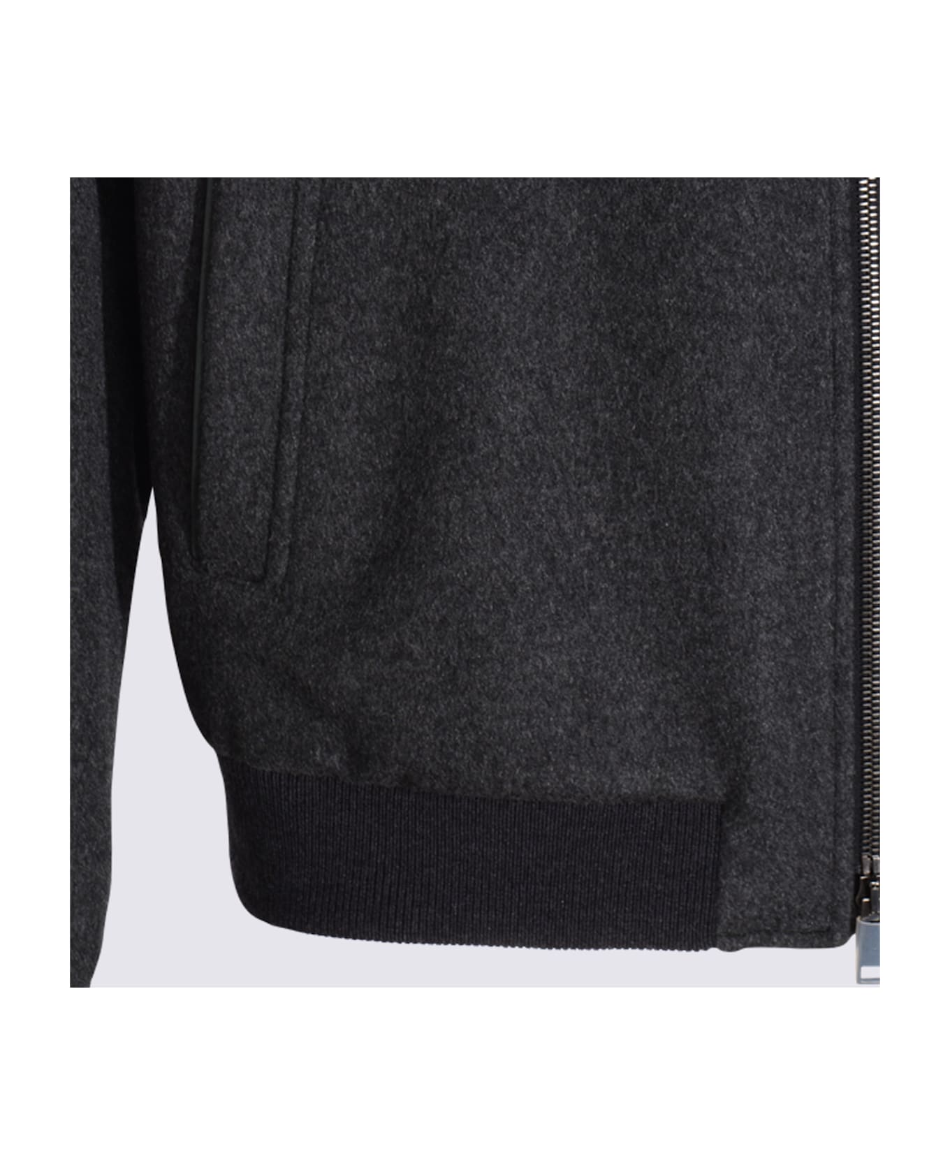 Zegna Dark Grey Wool Casual Jacket - Grey