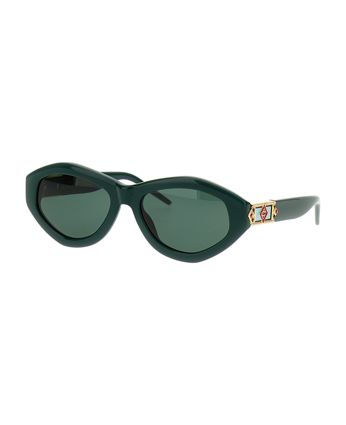 Casablanca 'monogram Plaque' Sunglasses - Green