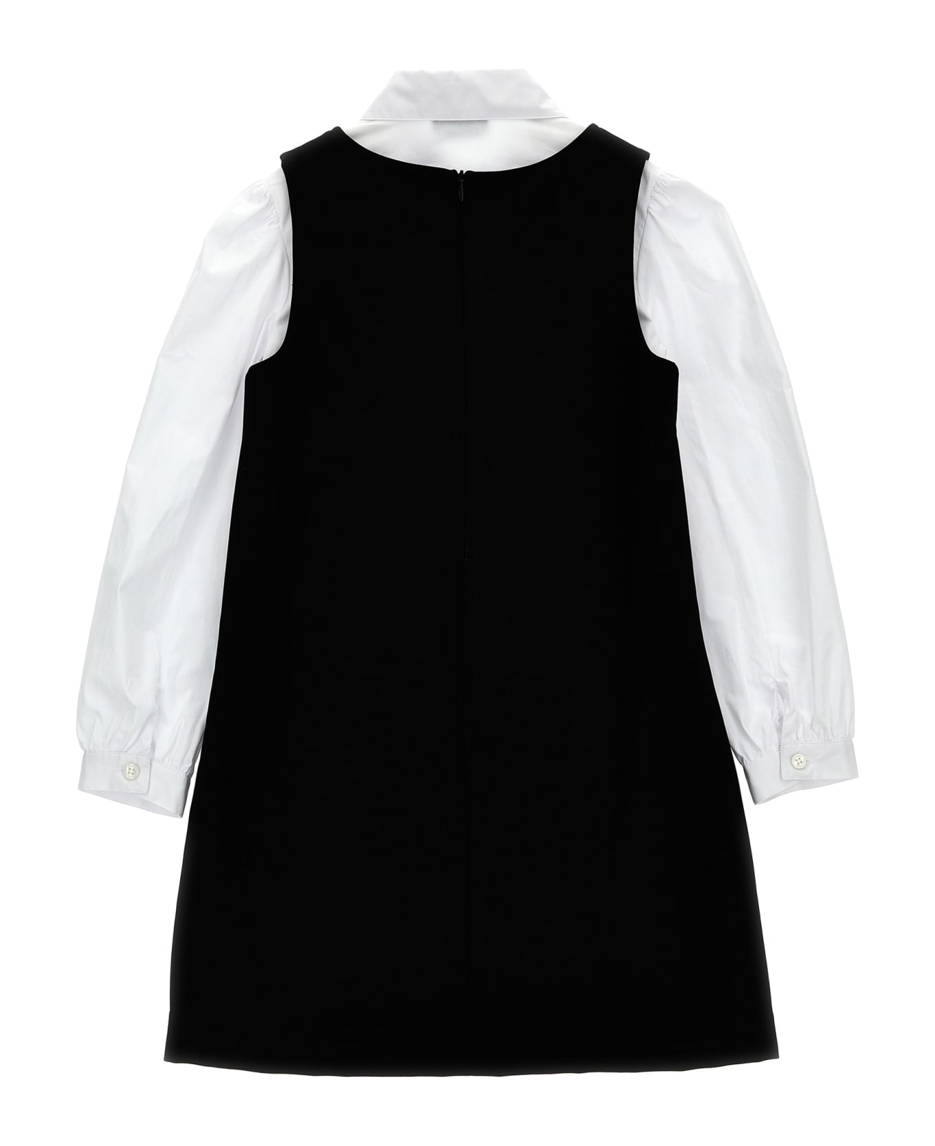 Moschino Logo Dress And Shirt - White/Black ワンピース＆ドレス