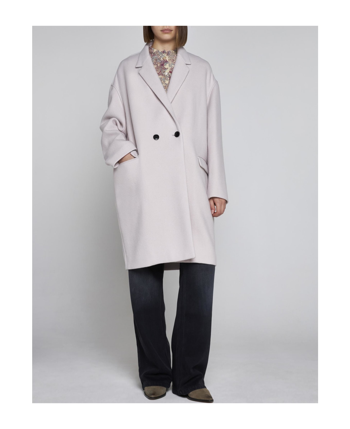 Isabel Marant Efegozi Wool-blend Coat - White