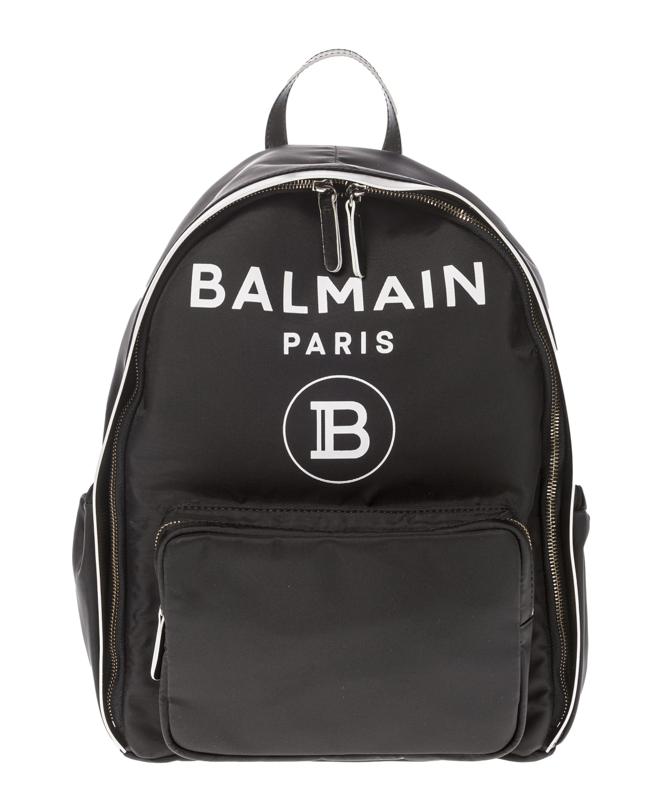 Balmain Backpack With Logo - Black