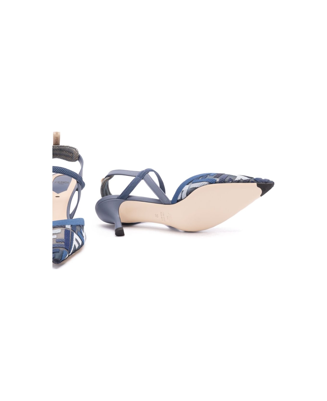 Fendi Colibrì Lite Slingback Pumps - Blue