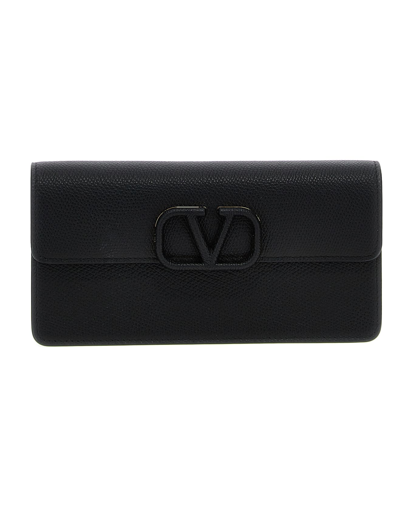Valentino Garavani 'vlogo' Wallet On Chain - Black  