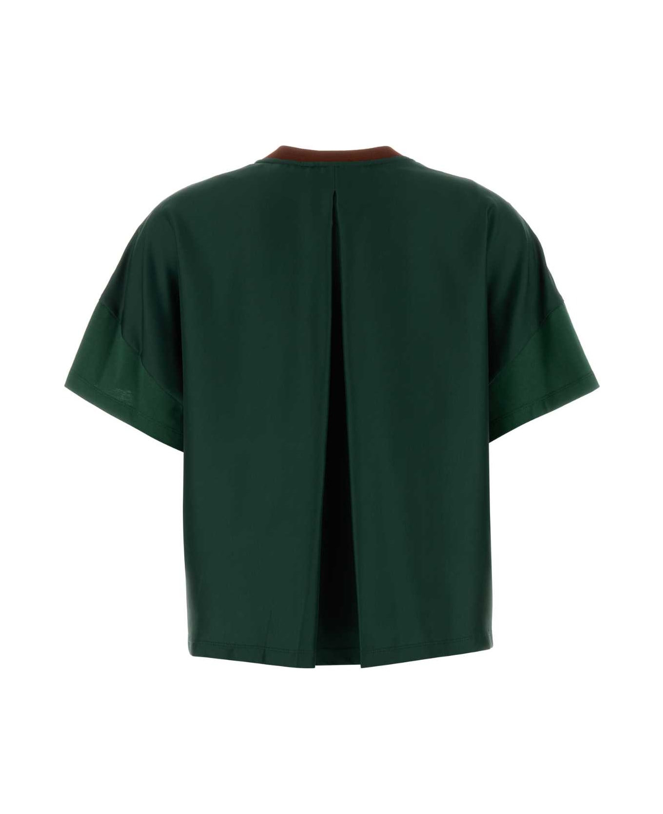 Loewe Multicolor Cotton And Silk T-shirt - BROWN/DARK GREEN