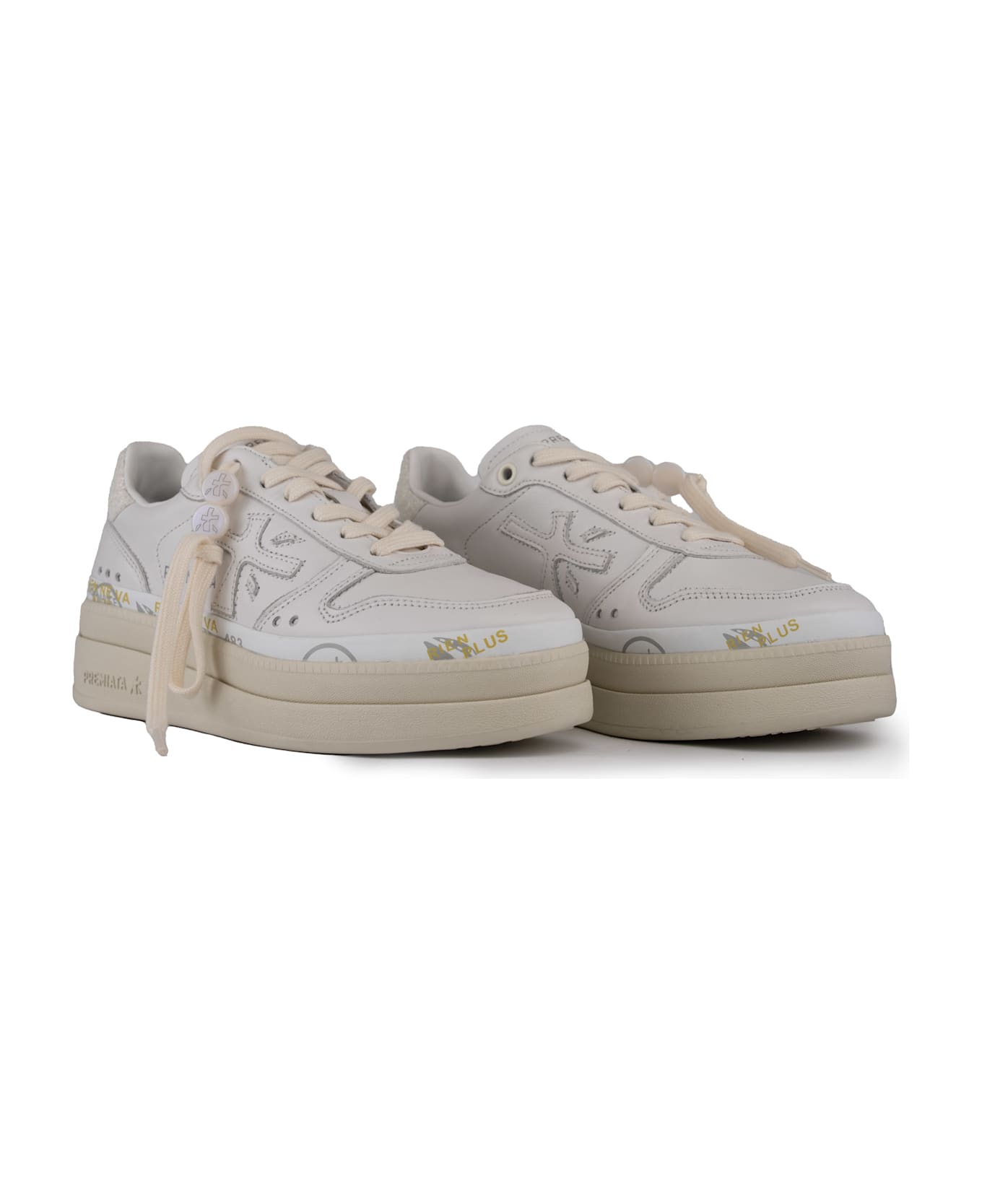 Premiata Micol 7010 Leather Sneakers - white