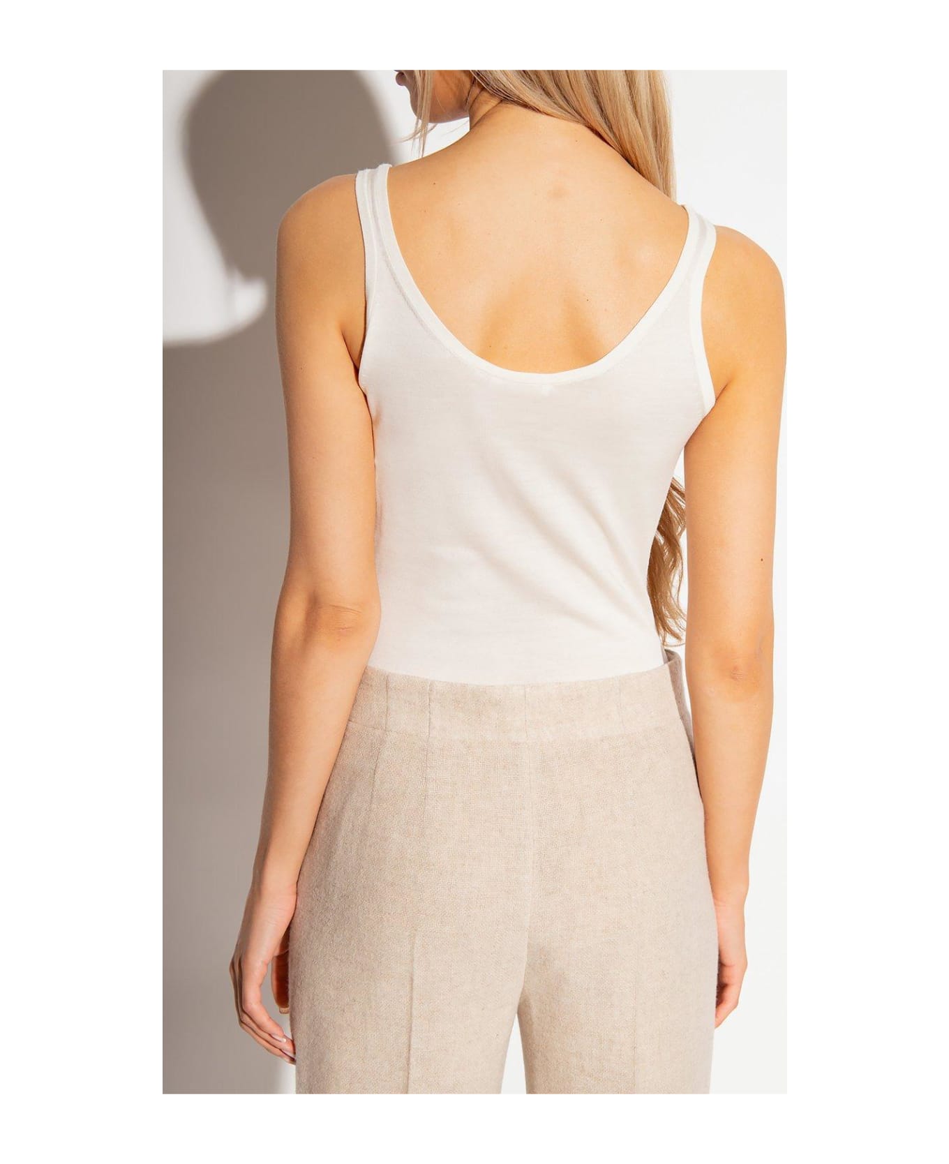 Chloé Sleeveless Knitted Top - Bianco