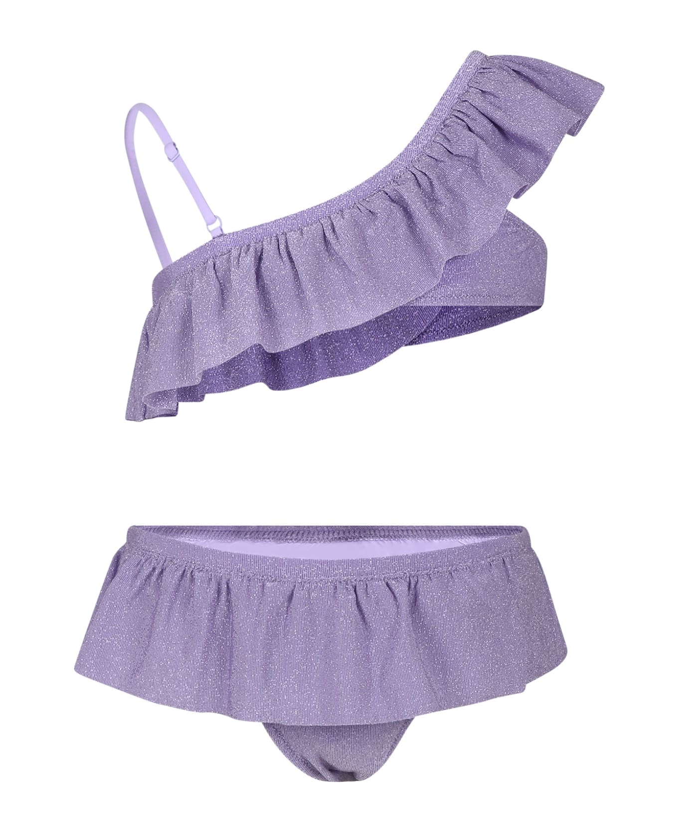 MC2 Saint Barth Purple Bikini For Girl With Lurex - Violet