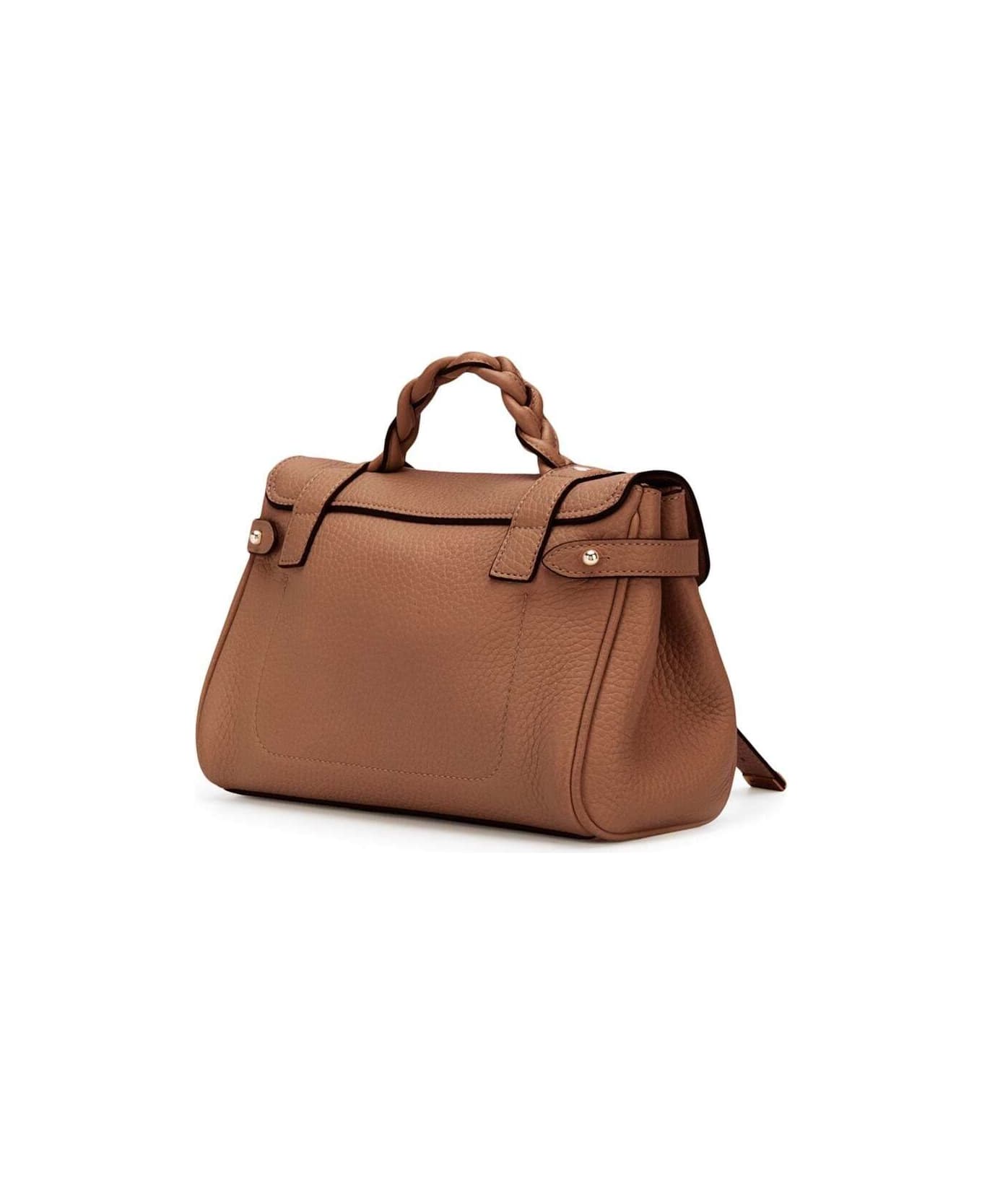Mulberry 'mini Alexa Heavy' Brown Crossbody Bag In Leather Woman - Beige